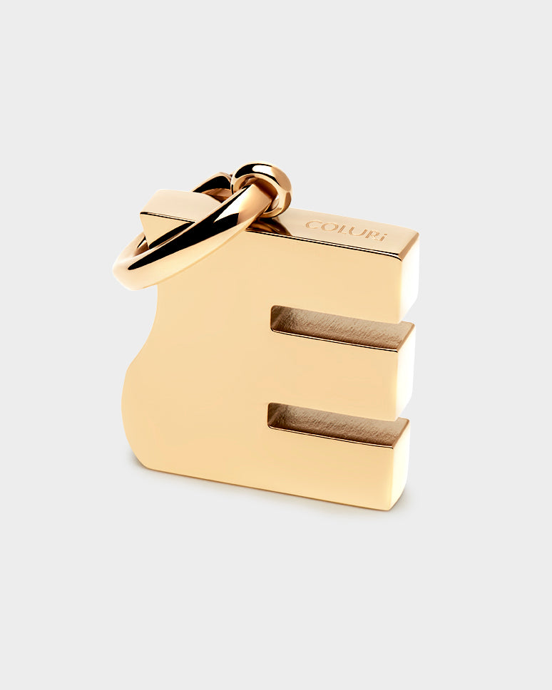 Letter E Charm - Gold - Coluri