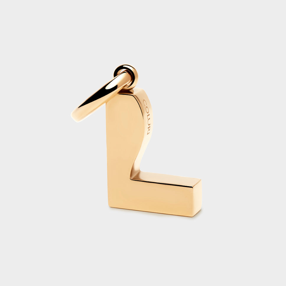 Letter L Charm - Gold - Coluri