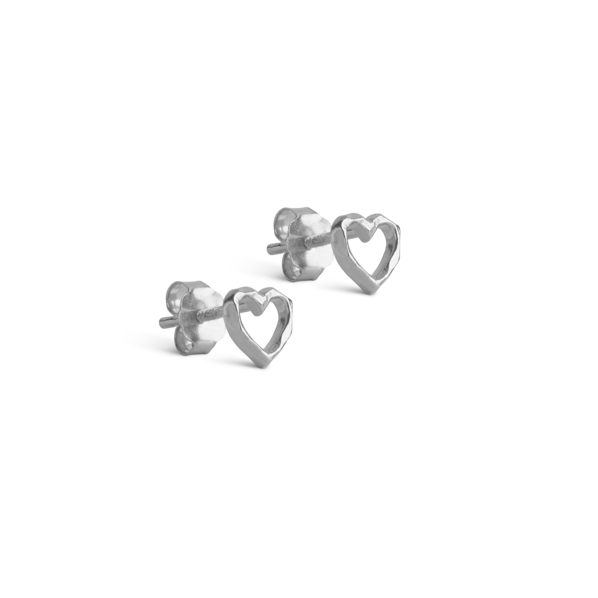 Enamel Copenhagen - Organic Heart Studs – Silver