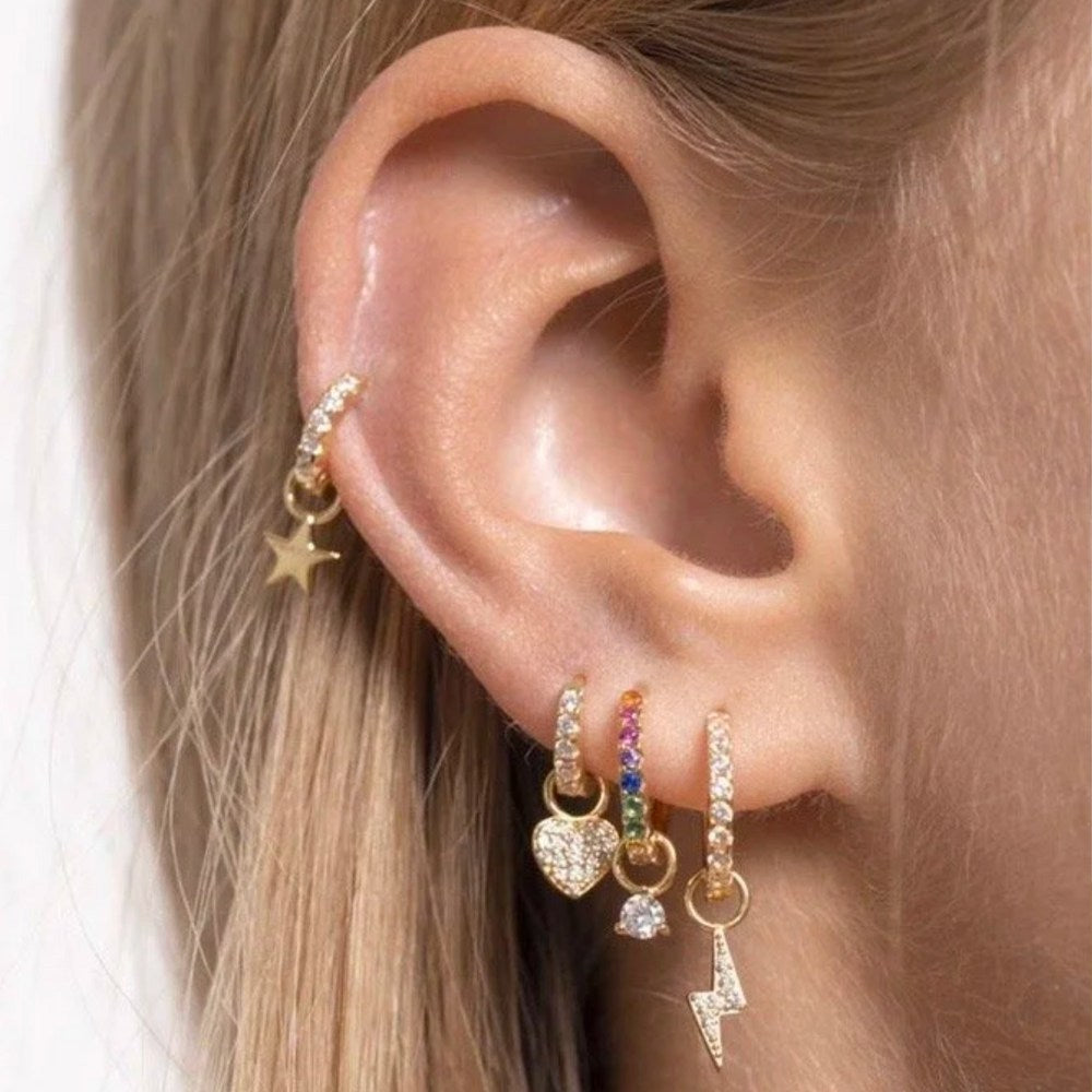 Small Lightning Bolt Earring Charm - by Atelier 18