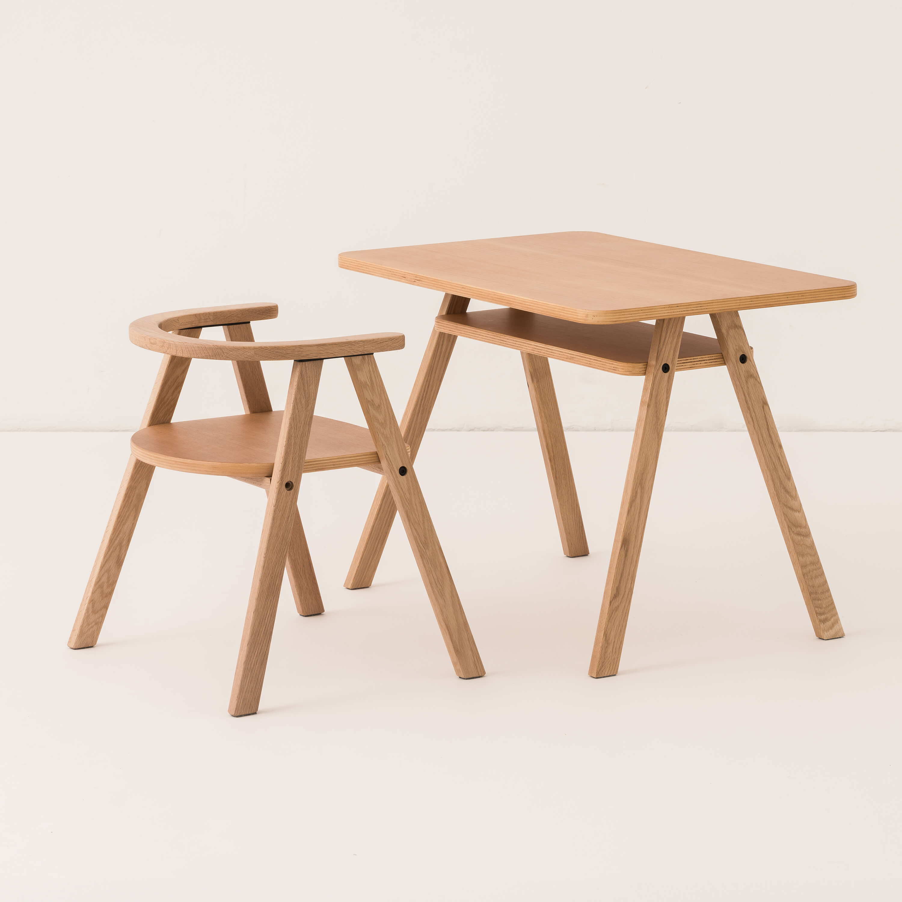 Child's Solid Oak Desk - Growing Green