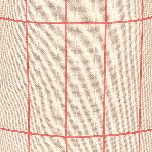 Nobodinoz Cylinder Cushion Vibes - Pink Red Grid