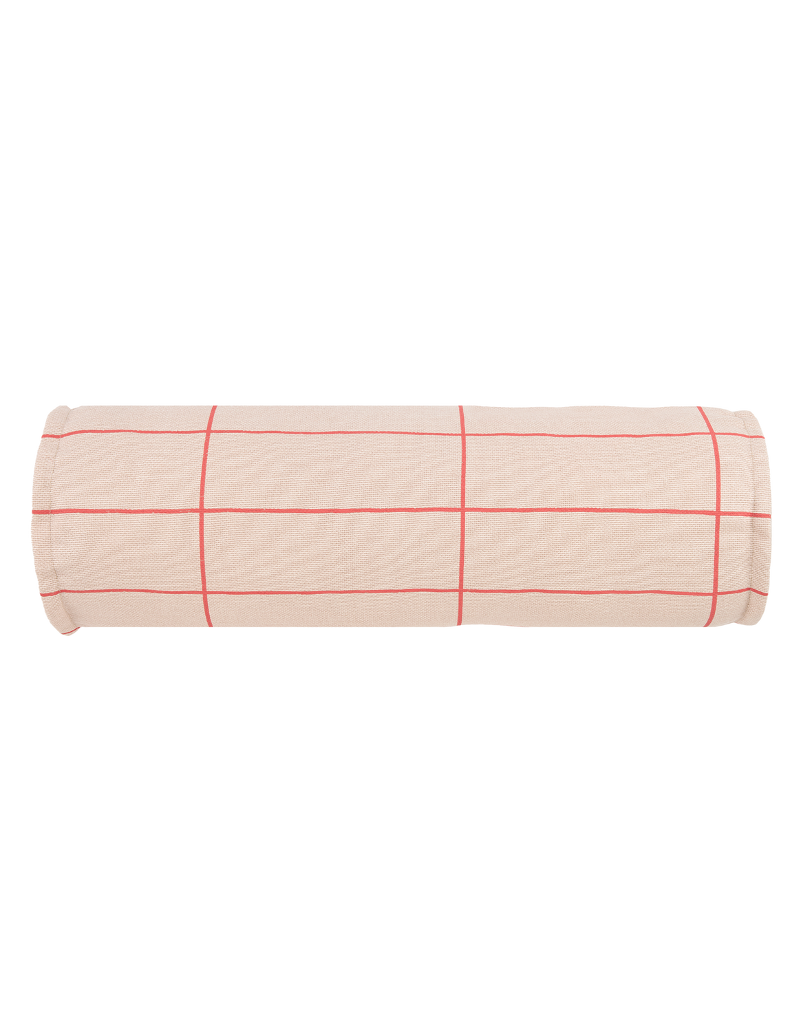 Nobodinoz Cylinder Cushion Vibes - Pink Red Grid
