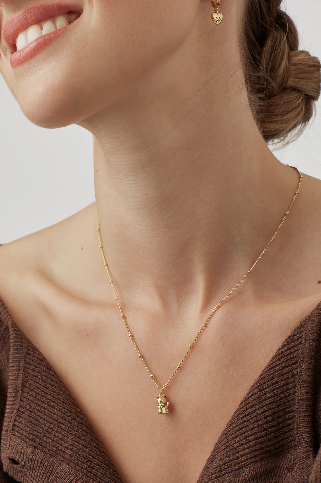 Lucky Cat Necklace - Estella Bartlett