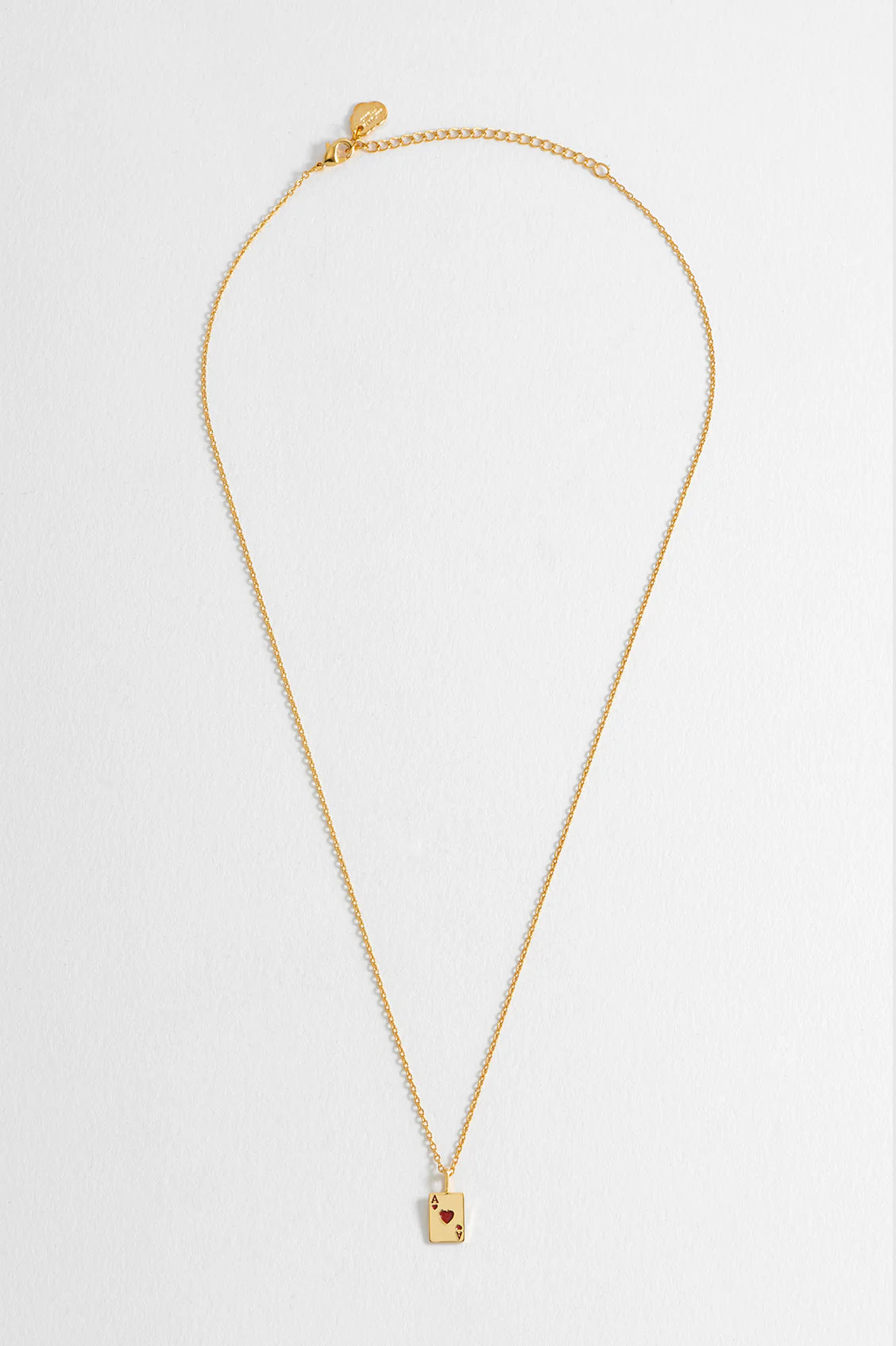 Gold Plated Ace of Hearts Necklace - Estella Bartlett