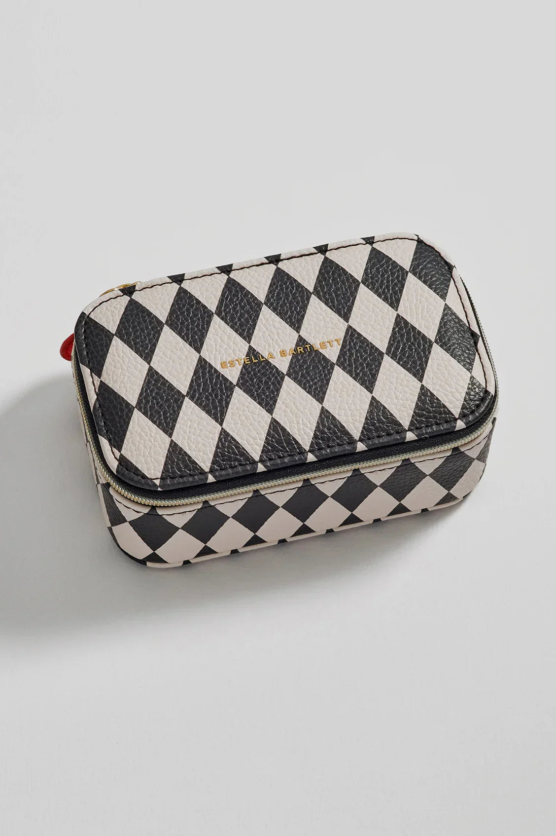 Harlequin Print Mini Jewellery Box  - Black Harlequin