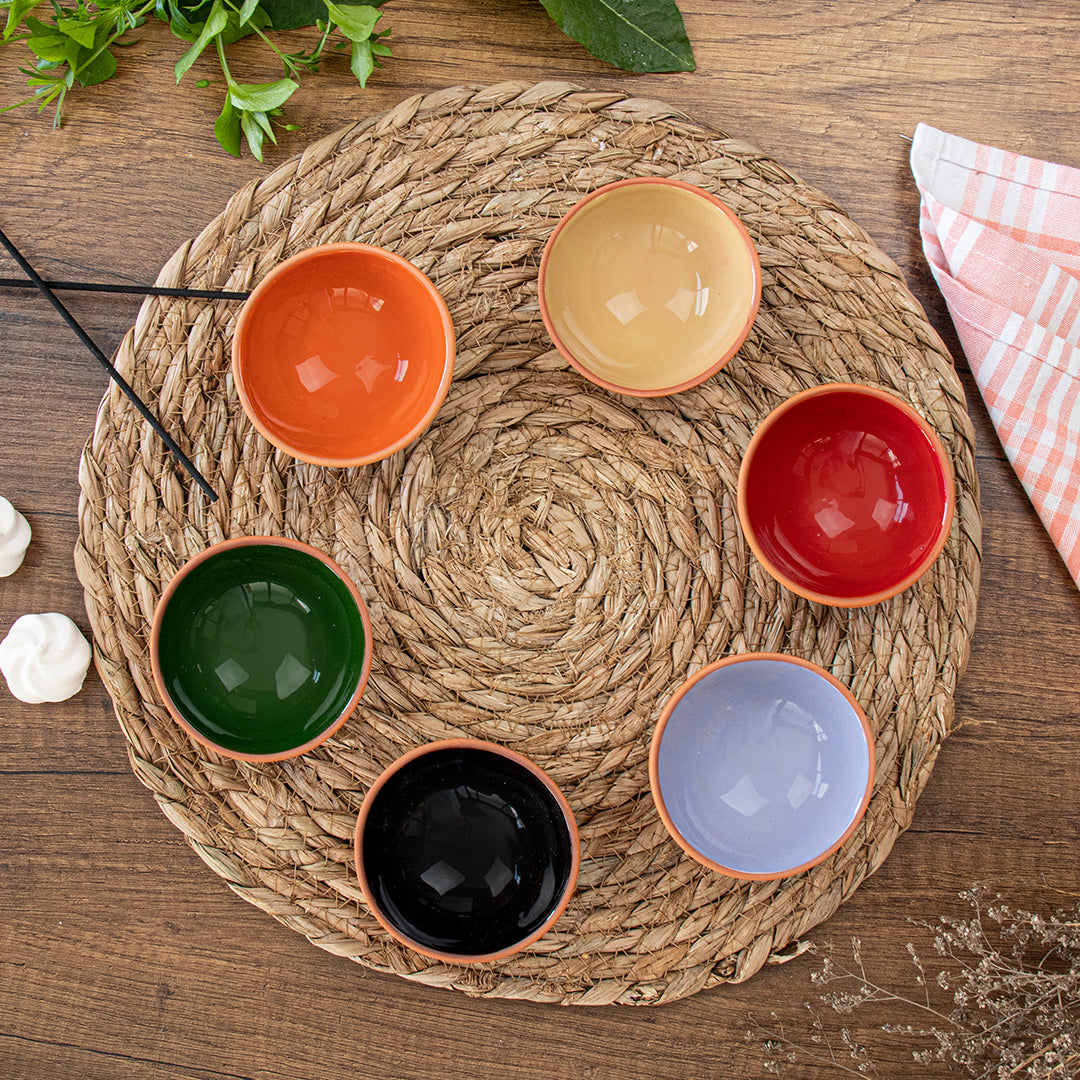 Set of 6 Terracotta Dip Bowls – by Bascuda