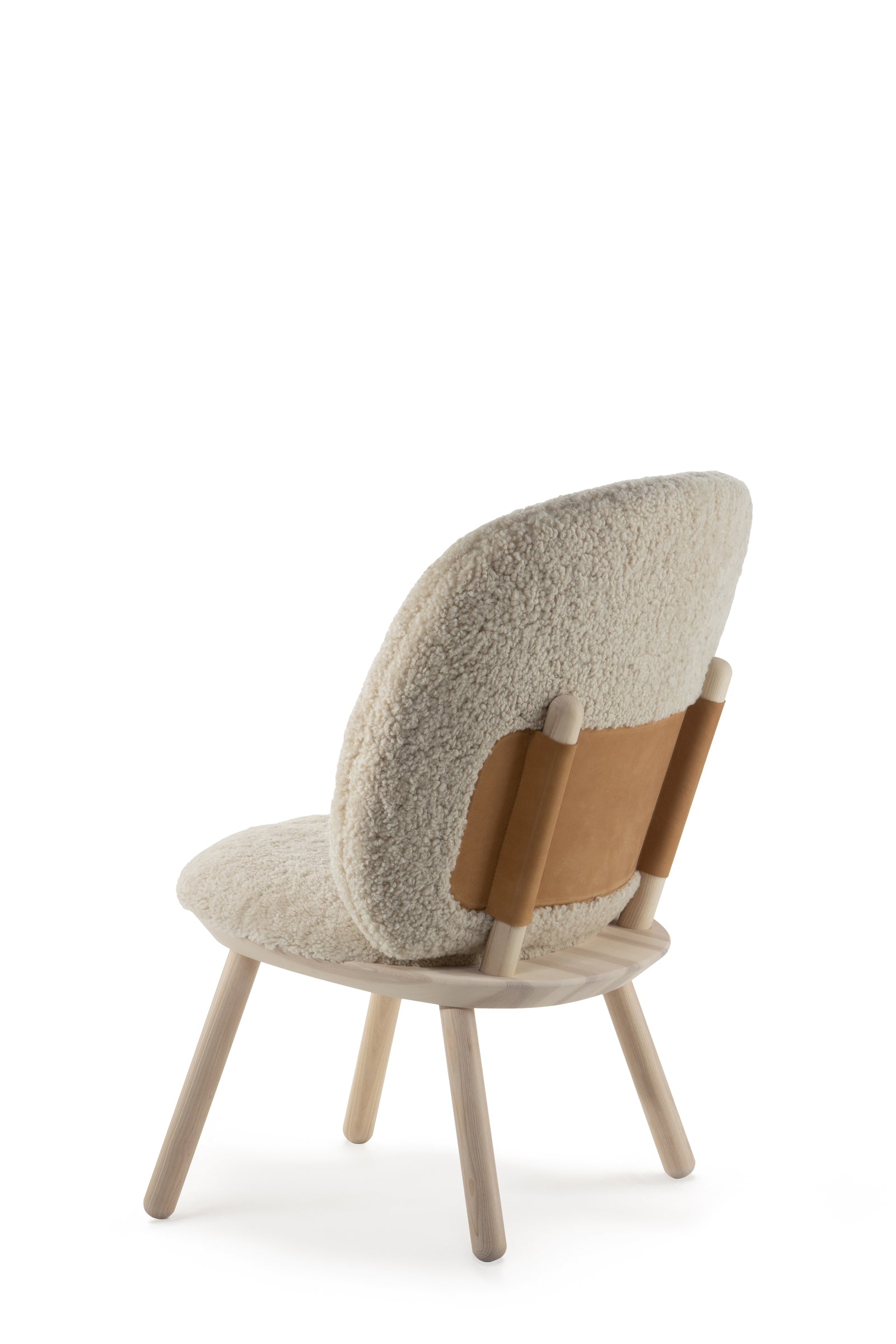 Naïve Low Chair in Solid Ash / Sheepskin by etc.etc