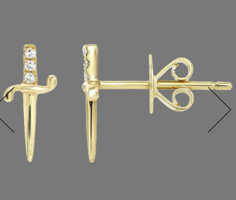 Golden Dagger Studs - by Atelier 18