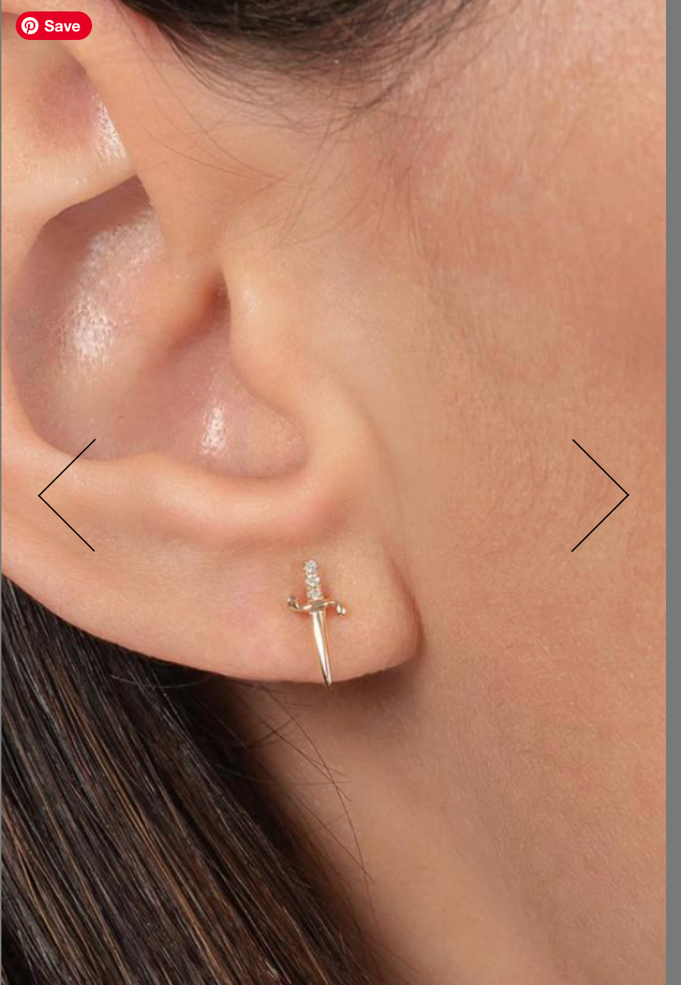 Golden Dagger Studs - by Atelier 18