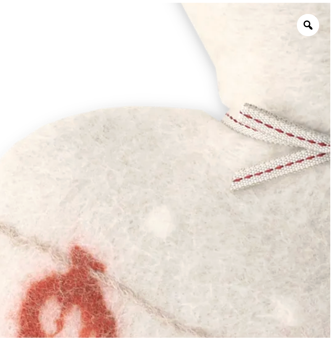 Heart Hot Water Bottle - Gondola - off white / rust