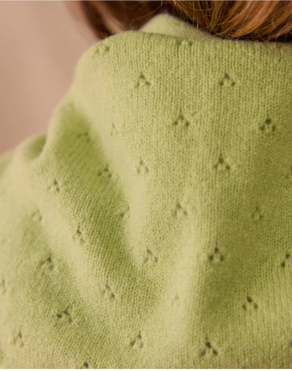 Pointelle Neckerchief in Hispi Green — Rove Knitwear
