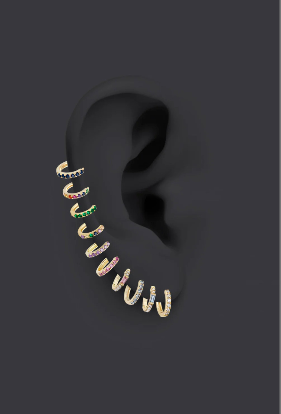 Midi Hoops 12.5mm - in 5 colours  - by Atelier 18