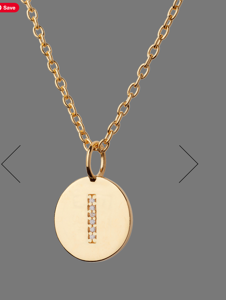 Alphabet Pendant Necklaces in white zirconia - by Atelier 18