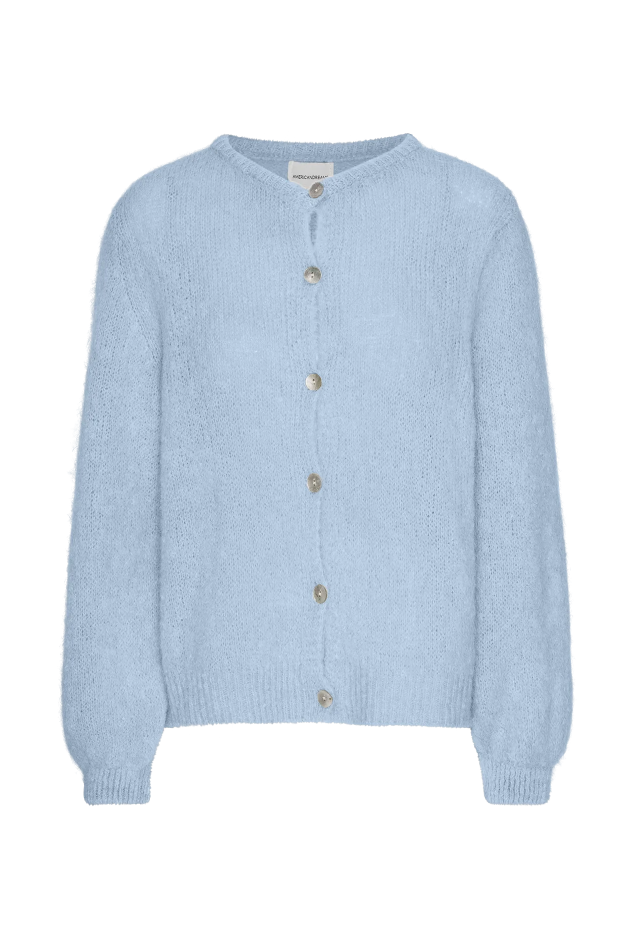 Susan Alpaca Cardigan in Light Blue — American Dreams