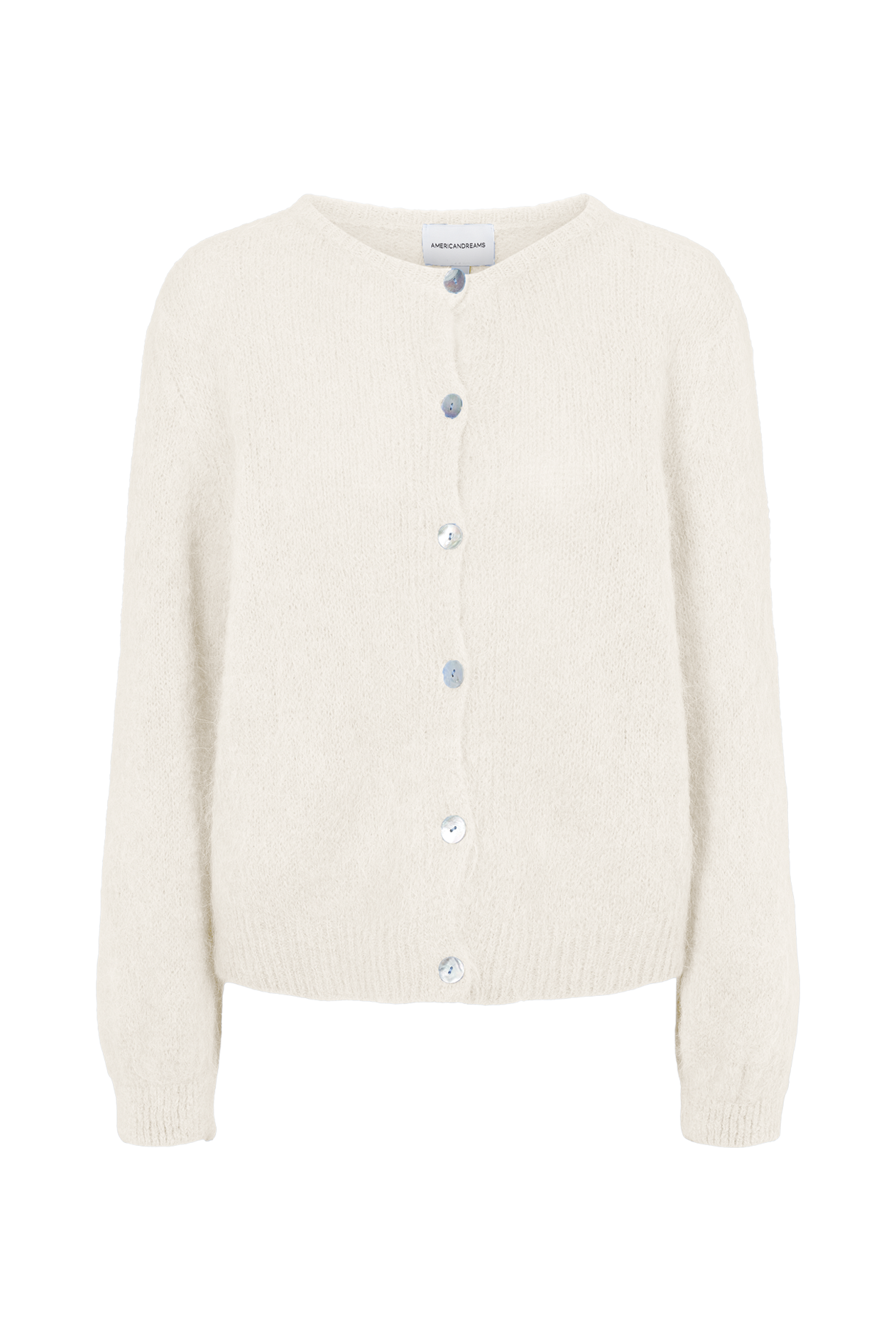 Susan Alpaca Cardigan in White — American Dreams