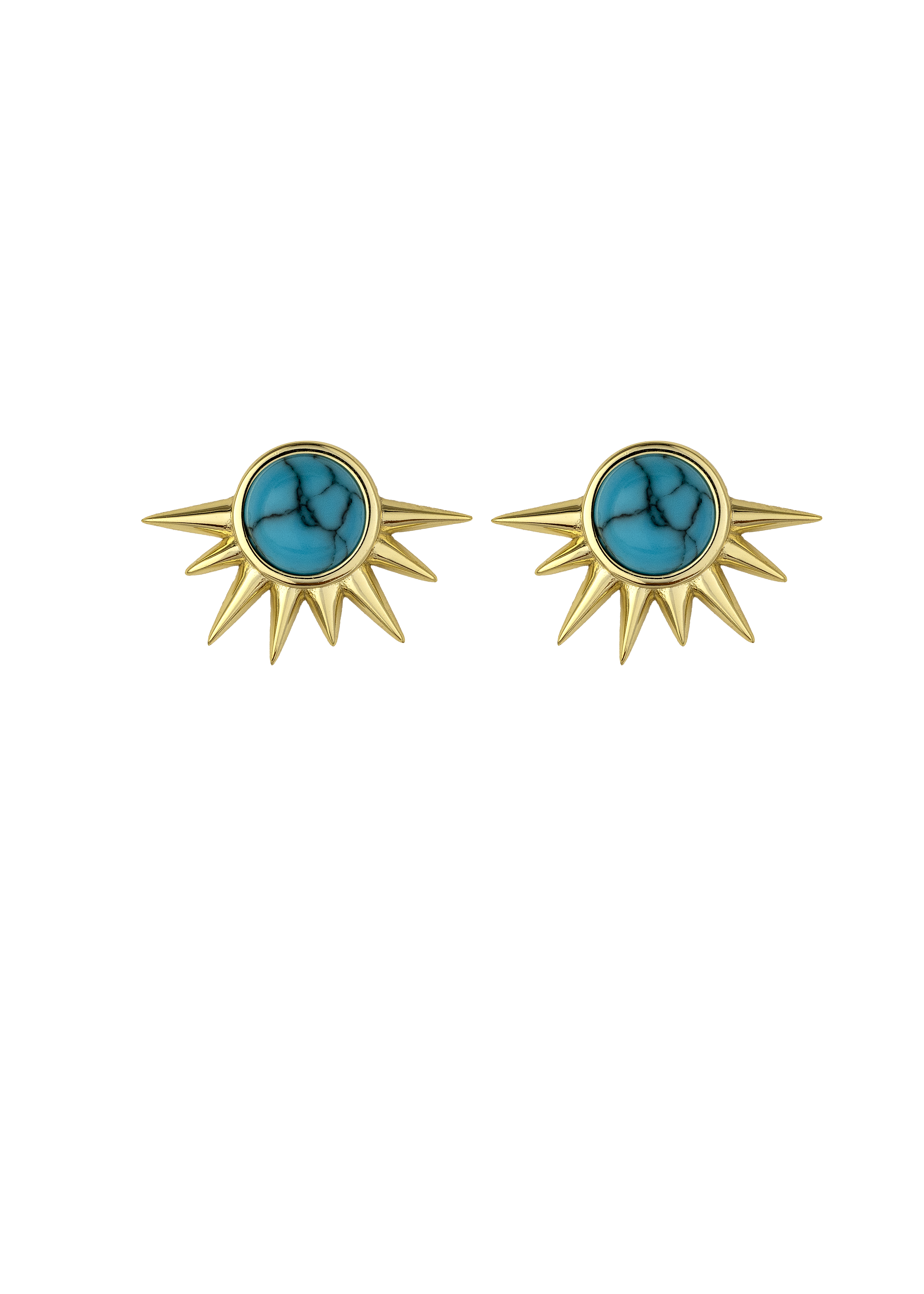 Turquoise Sunburst Studs - by Atelier 18