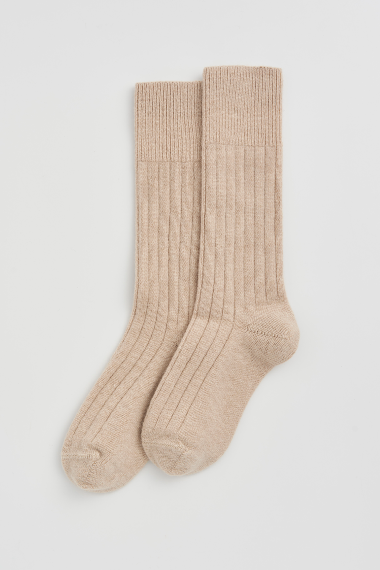 Milky Tea Beige Merino Bed Socks: Milky Tea Beige / Large (UK 9-13)