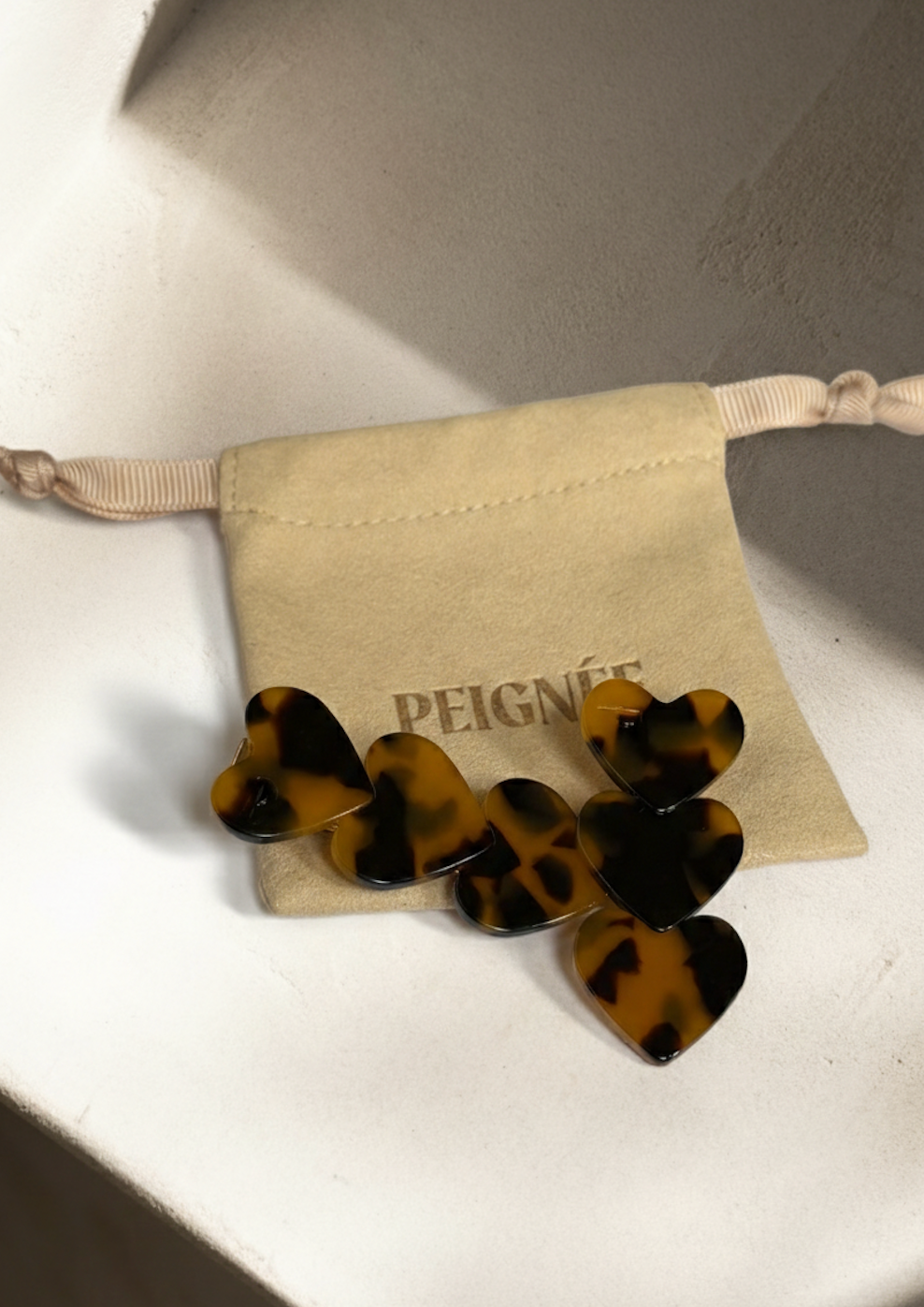 Heart Clip - Panther (Pair) - Peignee Paris