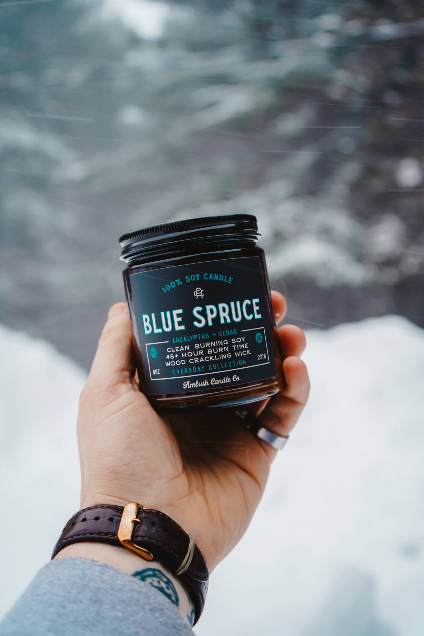Blue Spruce | Eucalyptus + Cedar 8oz Soy Candle