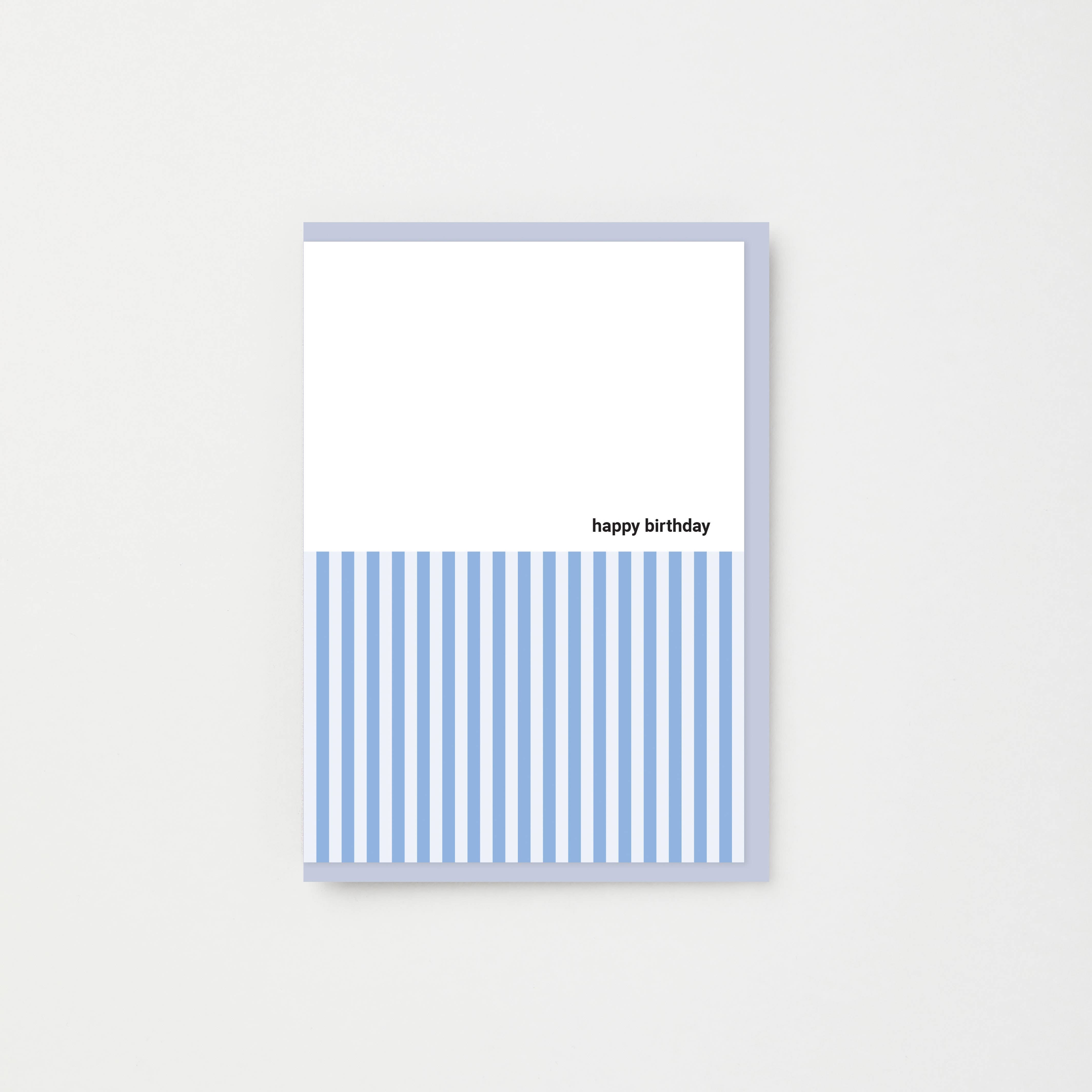 Spring Powder Blue Happy Birthday Card