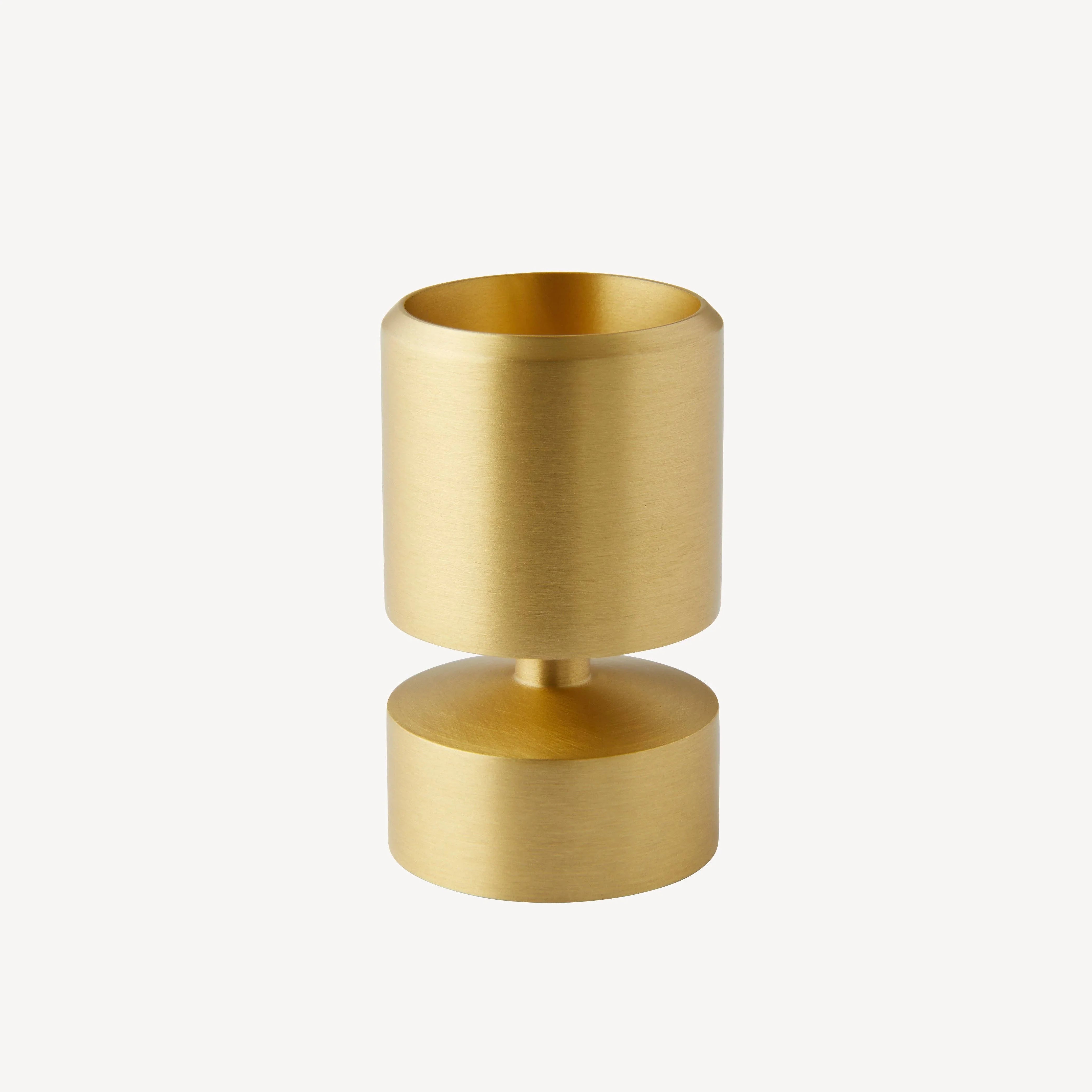 Ferm Living brass candle holder, modern design, gold finish, premium metal decor