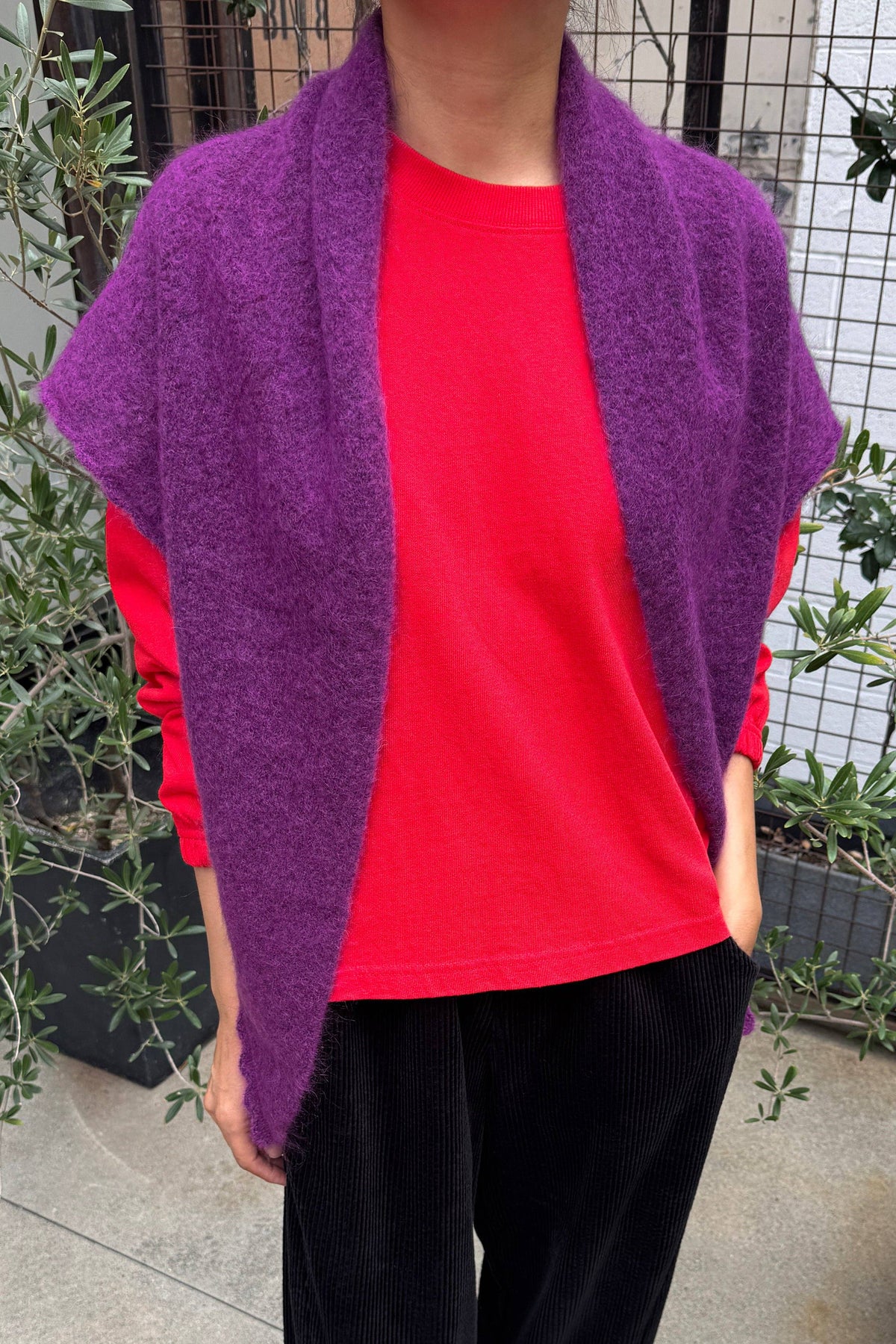Le Bon Shoppe Mohair Pointelle Shawl