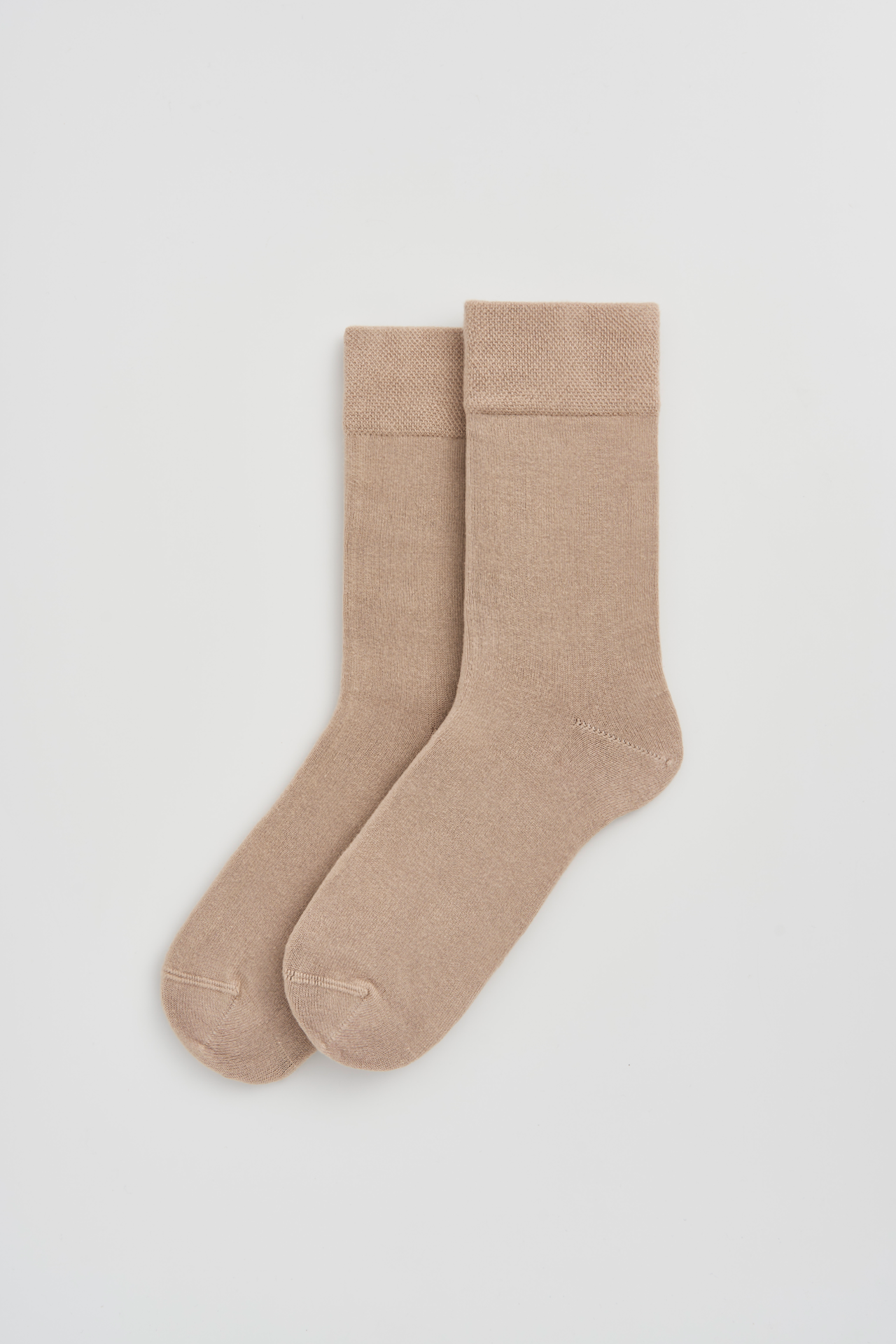Milky Tea Beige Bamboo Socks: Milky Tea Beige / Large (UK 9-13)