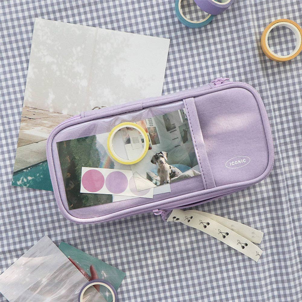 Iconic Cottony Grand Pen Case: Pink