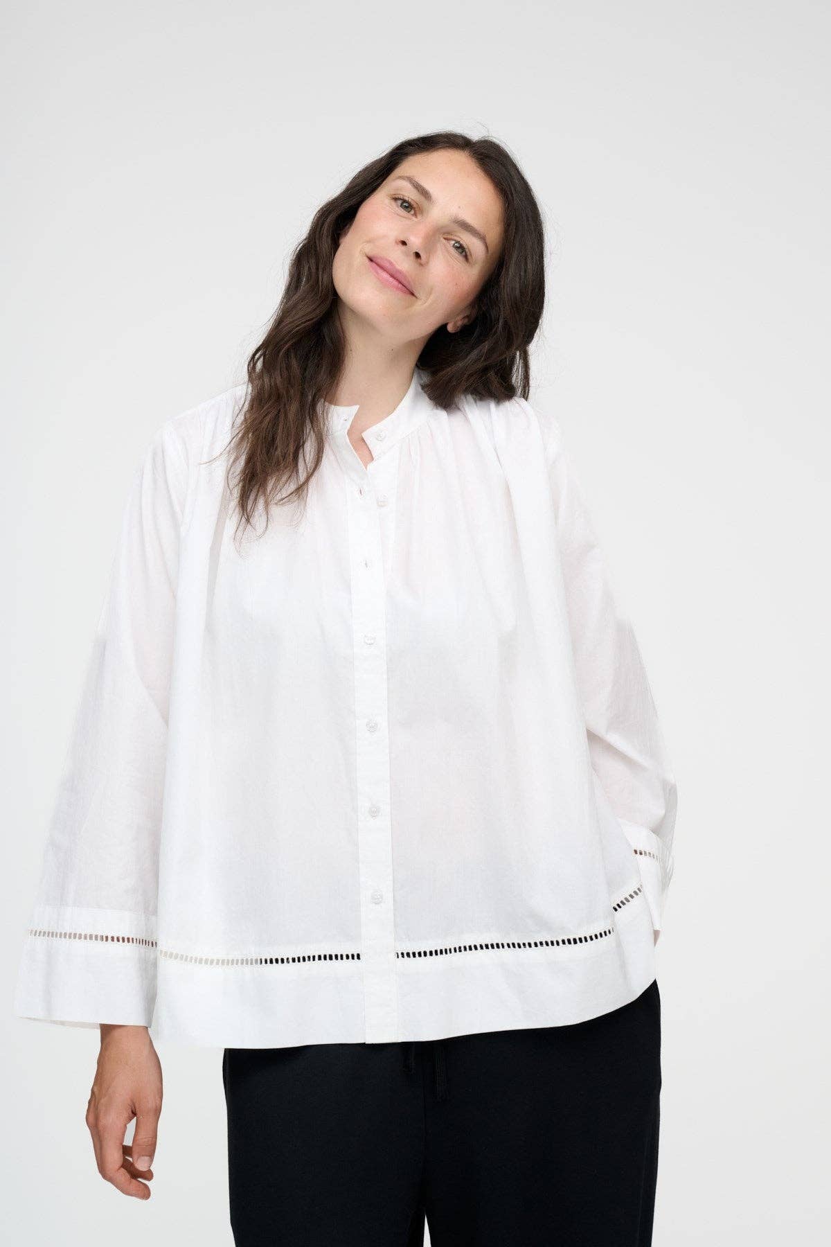 July shirt poplin: White / M