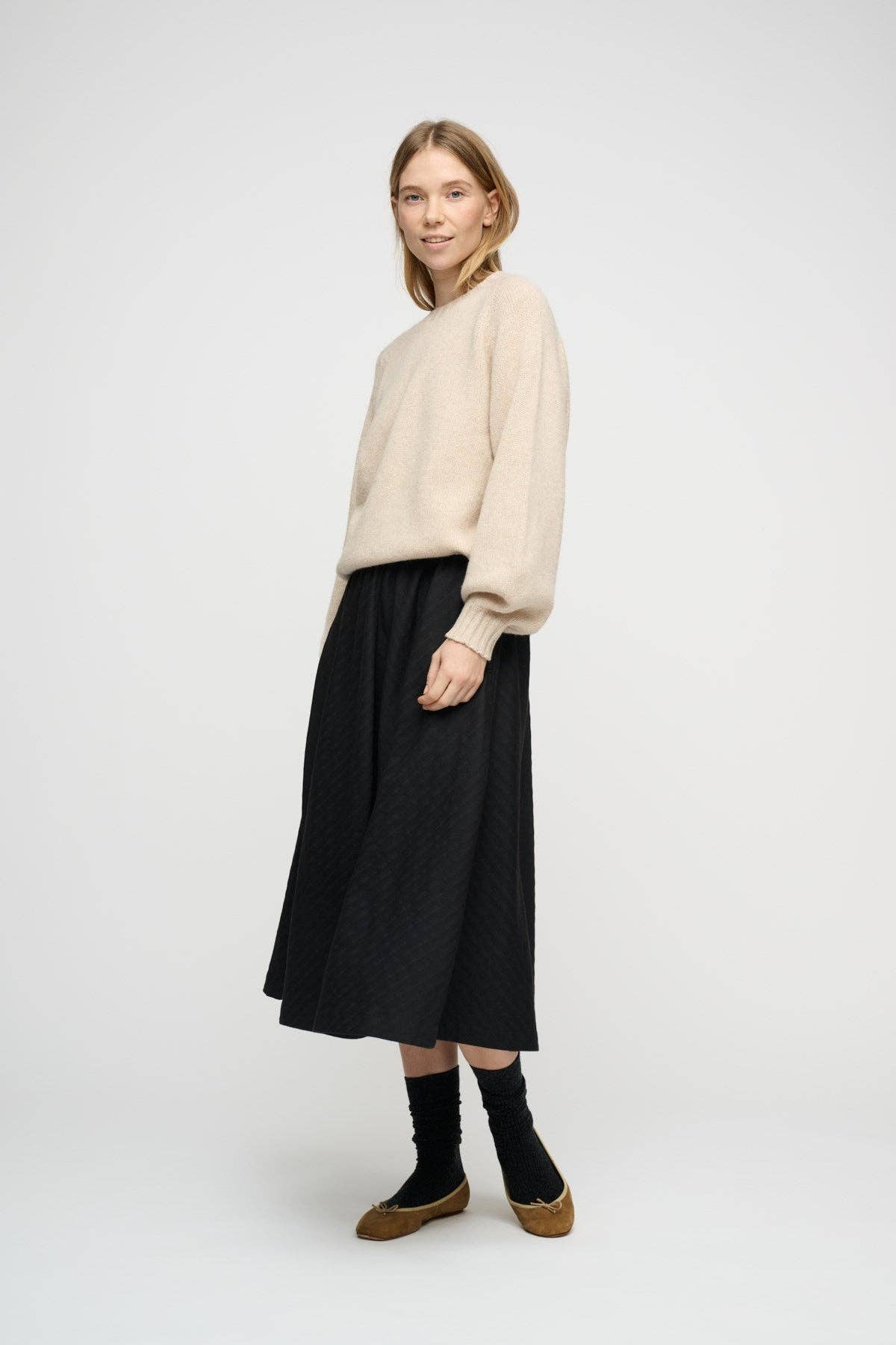 Pin skirt twill: Moonless night / S