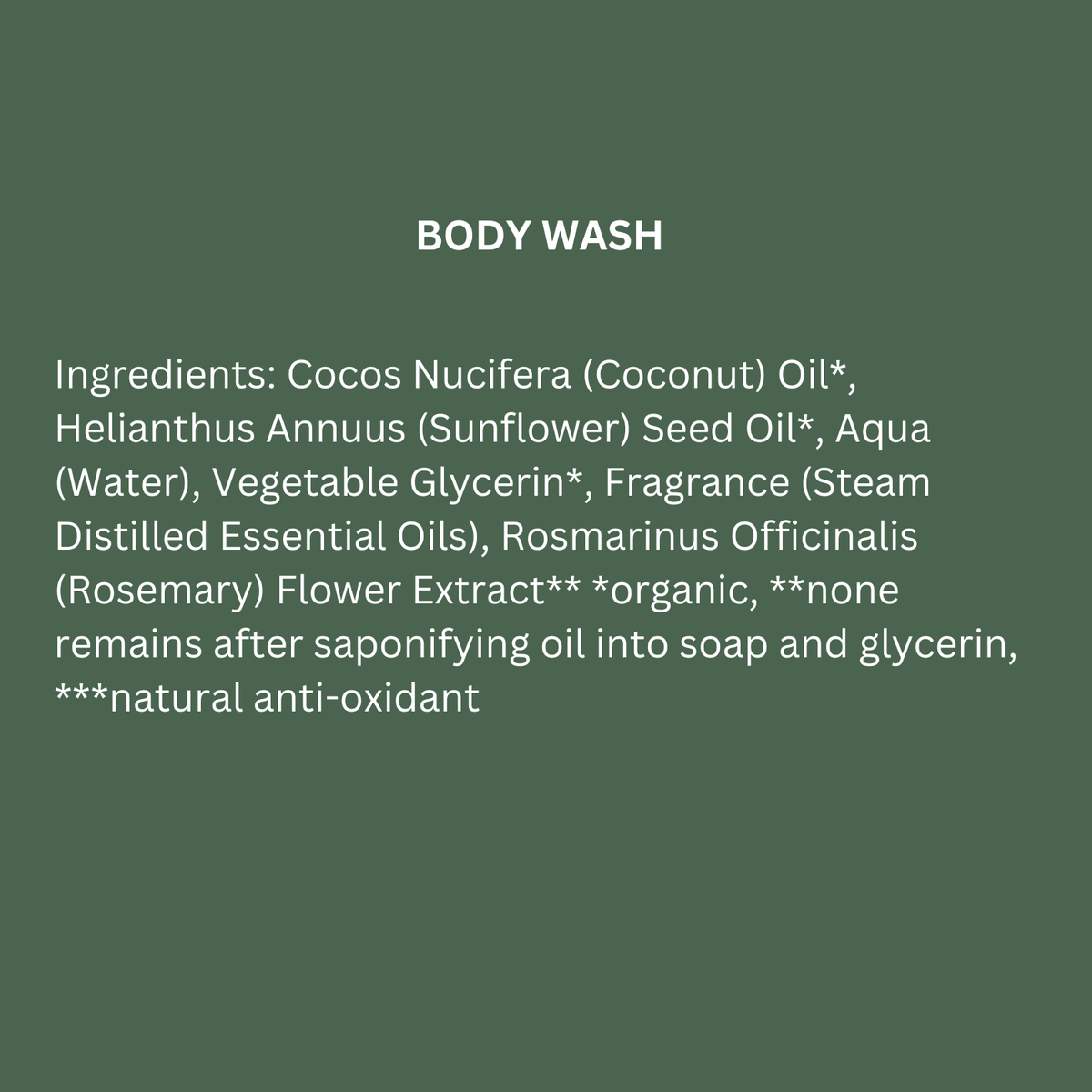 Juniper Ridge Organic Body Wash