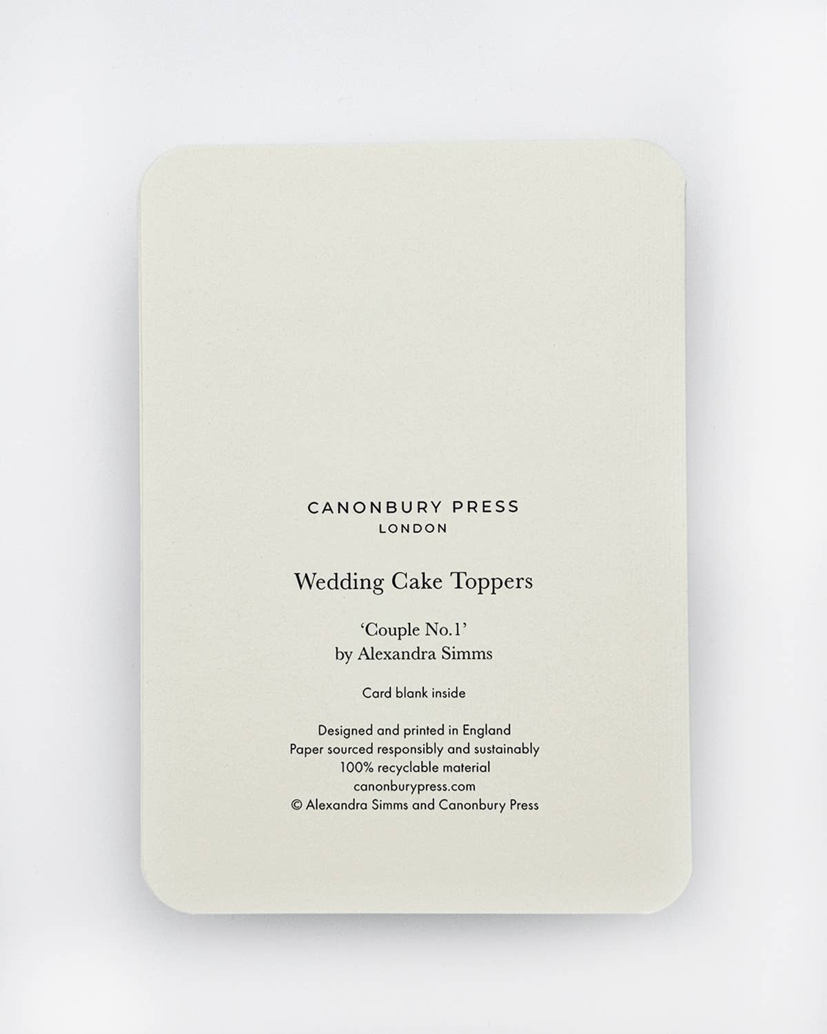 Wedding Cake Topper No.1 Greeting Card | Engagement