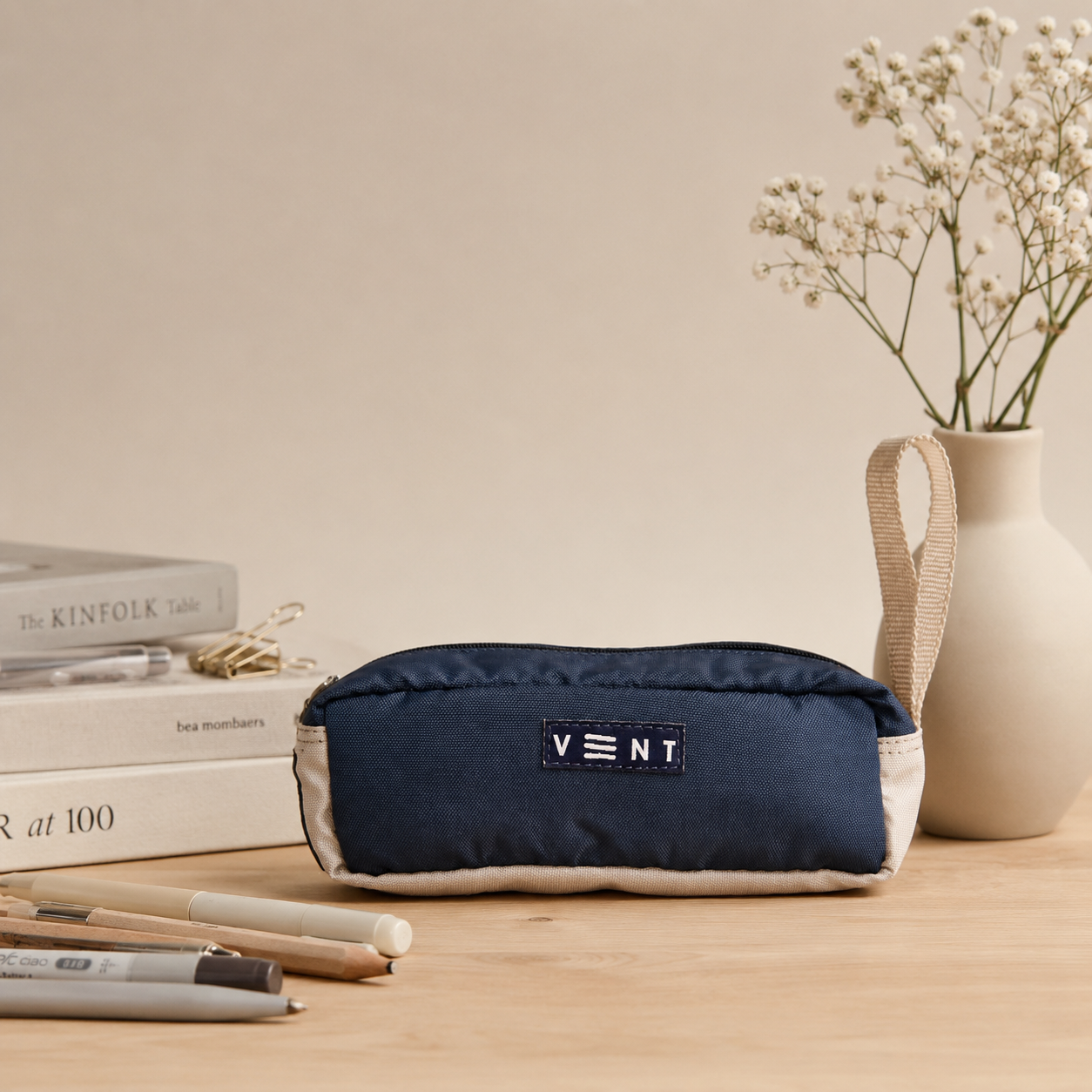 Pencil Case - Recycled Ocean Plastic - Navy Blue