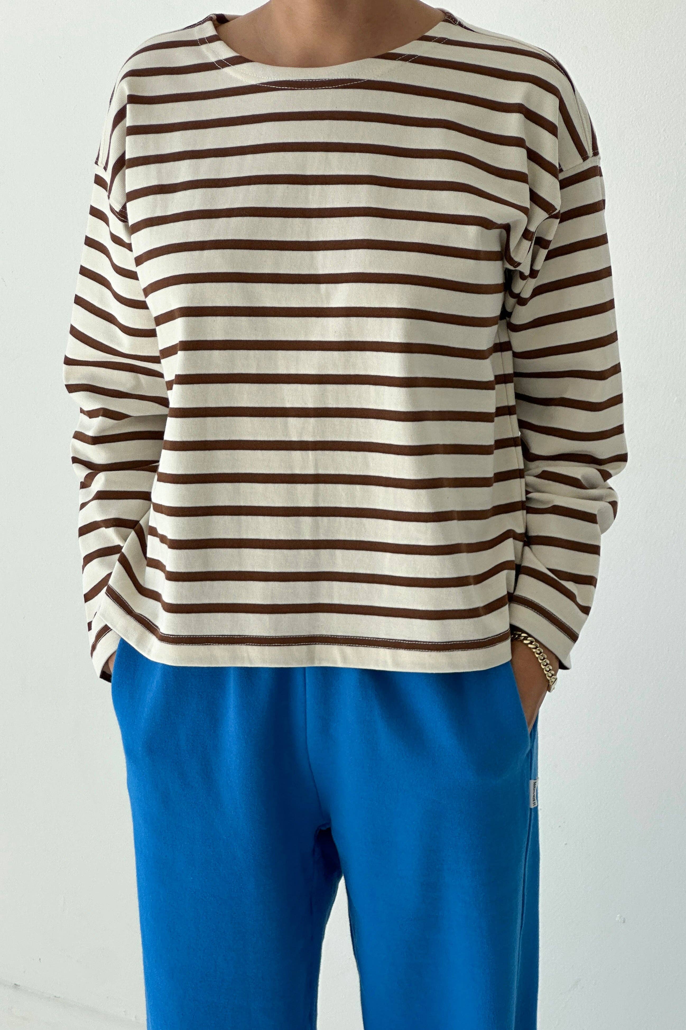 Sailor Top Coffee Stripe - Le Bon Shoppe