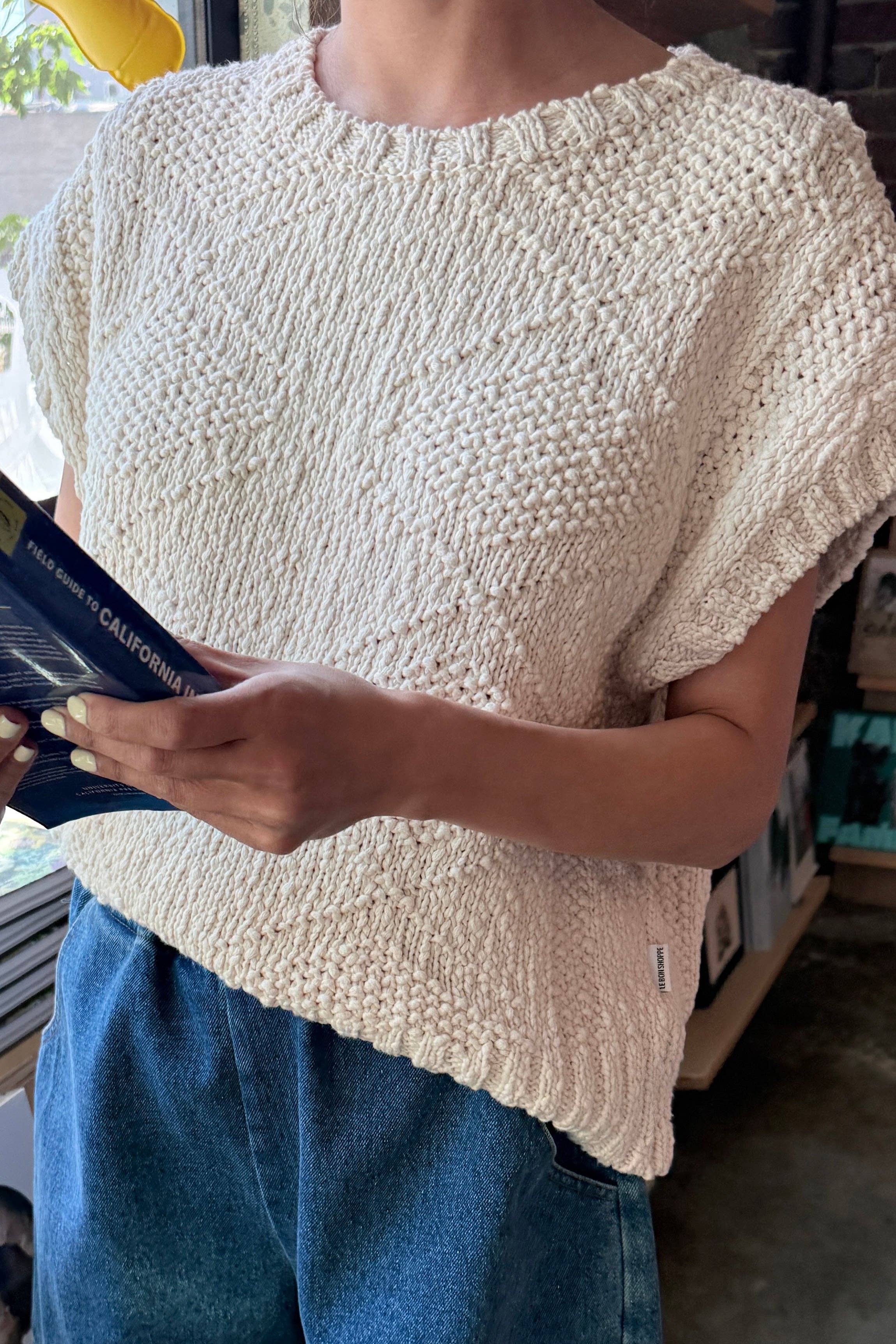 Alden Cotton Sweater: Naturel - Le Bon Shoppe
