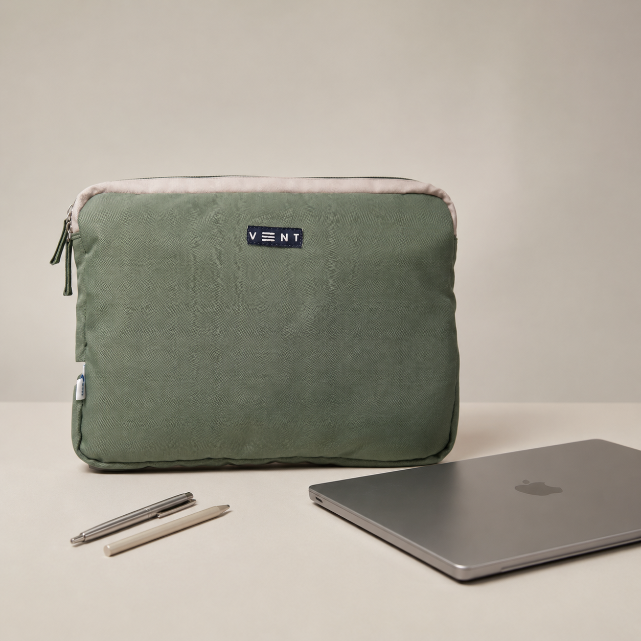 Laptop Sleeve  - Recycled Ocean Plastic - Sage Green