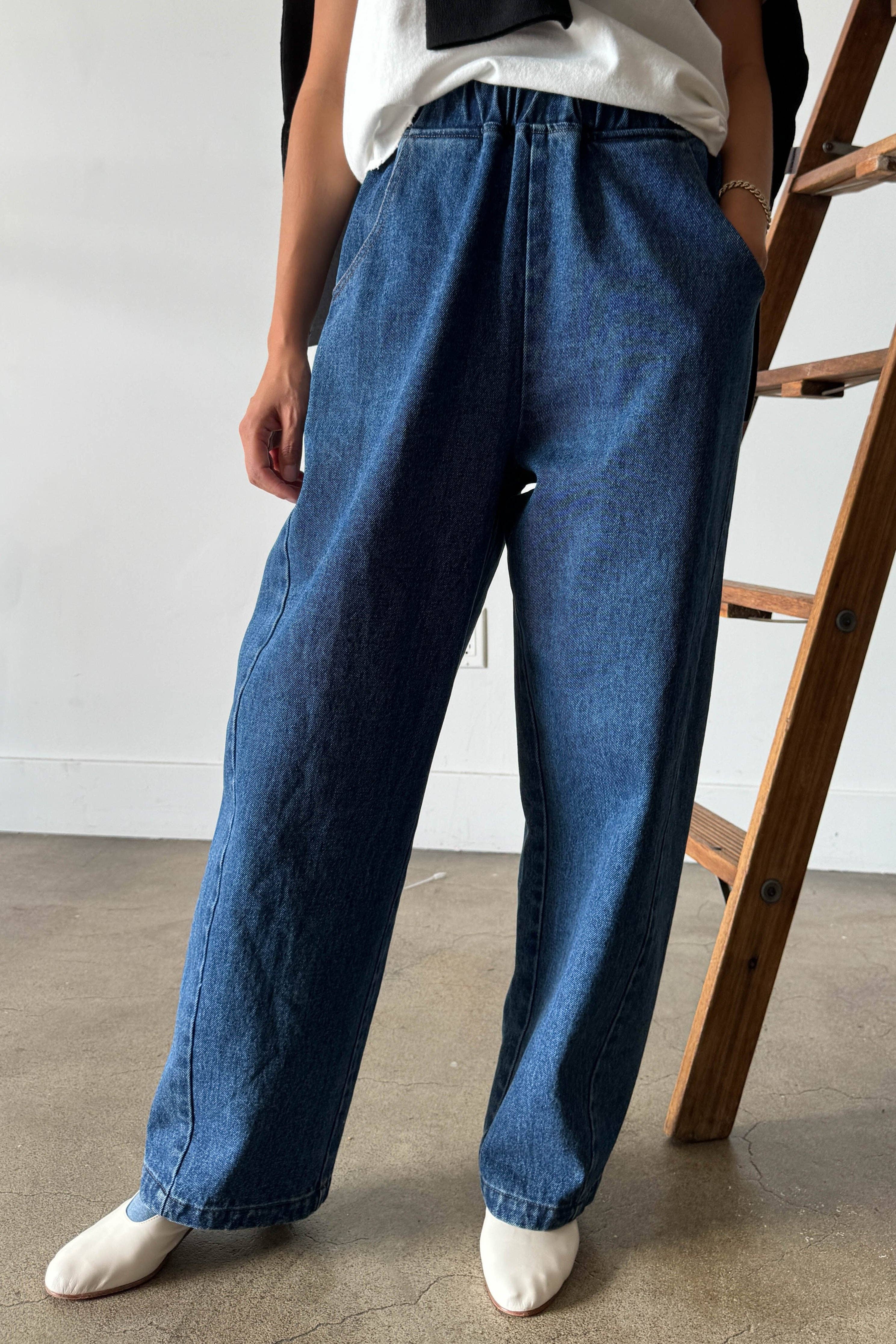 Long Arc Pants Blue denim  - Le Bon Shoppe
