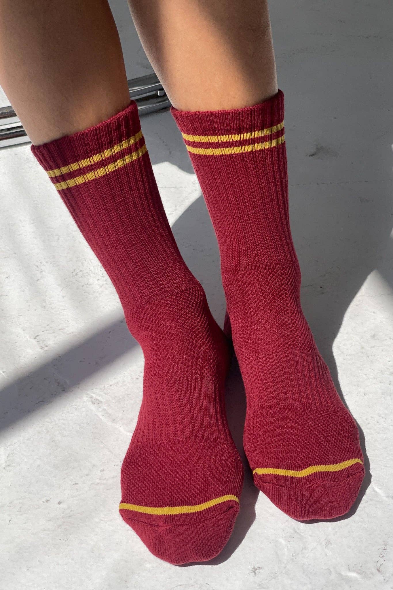 Boyfriend Socks: Cardinal - Le Bon Shoppe