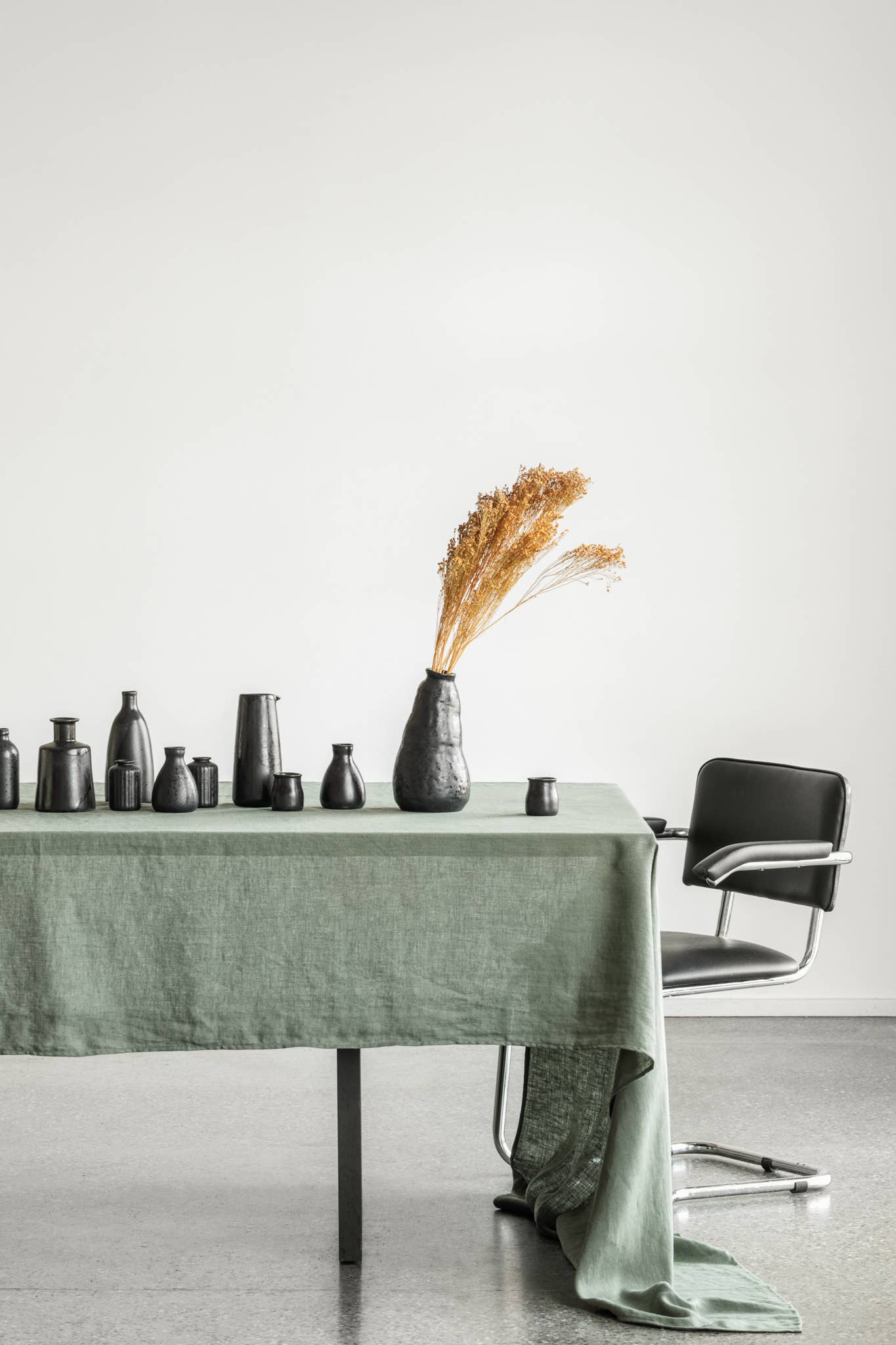 Linen Tablecloth Nordic Moss (250x145 cm / 98.5x57") by Dodesign