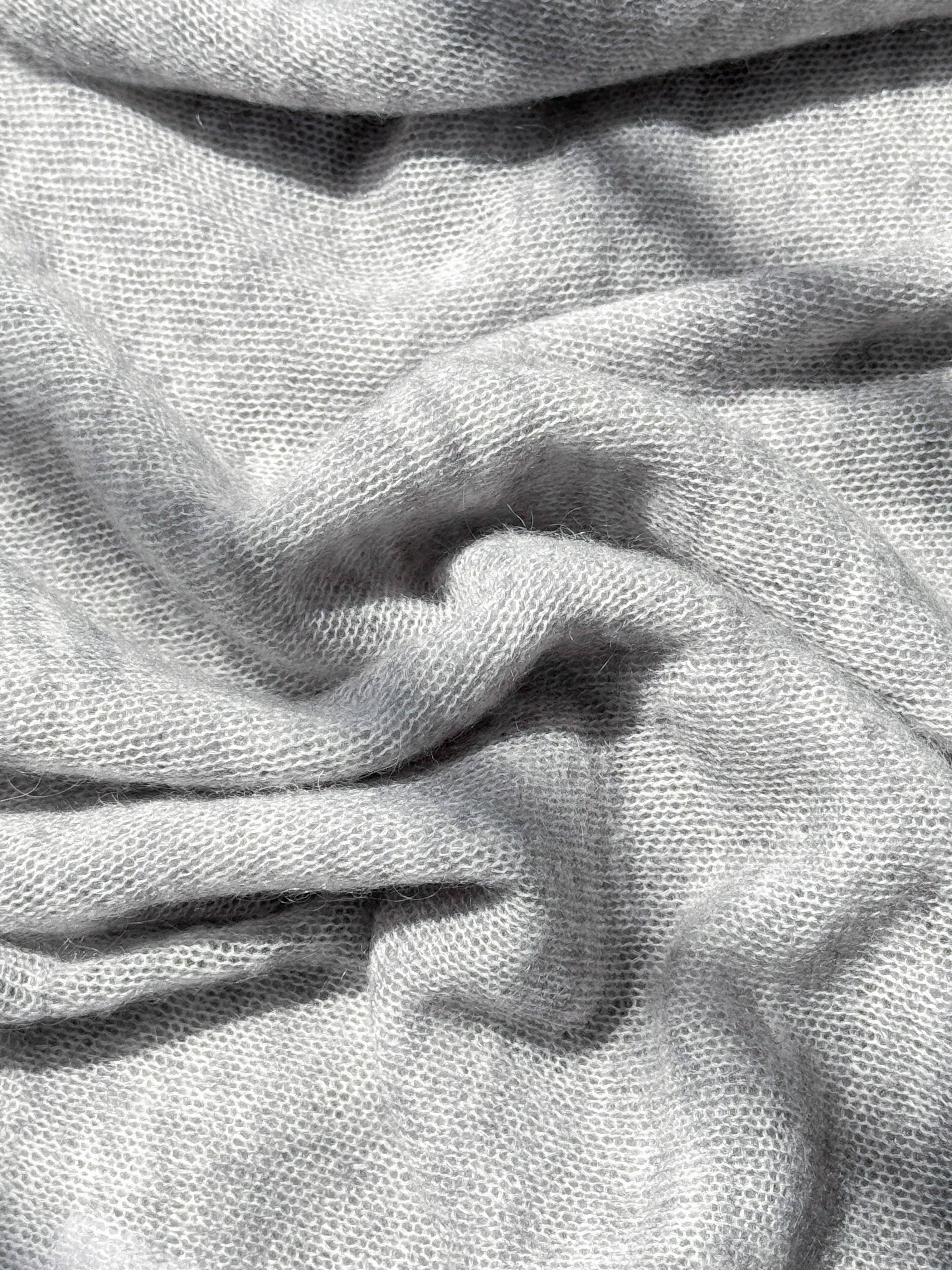 Matthew V-Neck Mohair Sweater (3XS/S-2M/L): Icy Grey (3XS/S-2M/L)