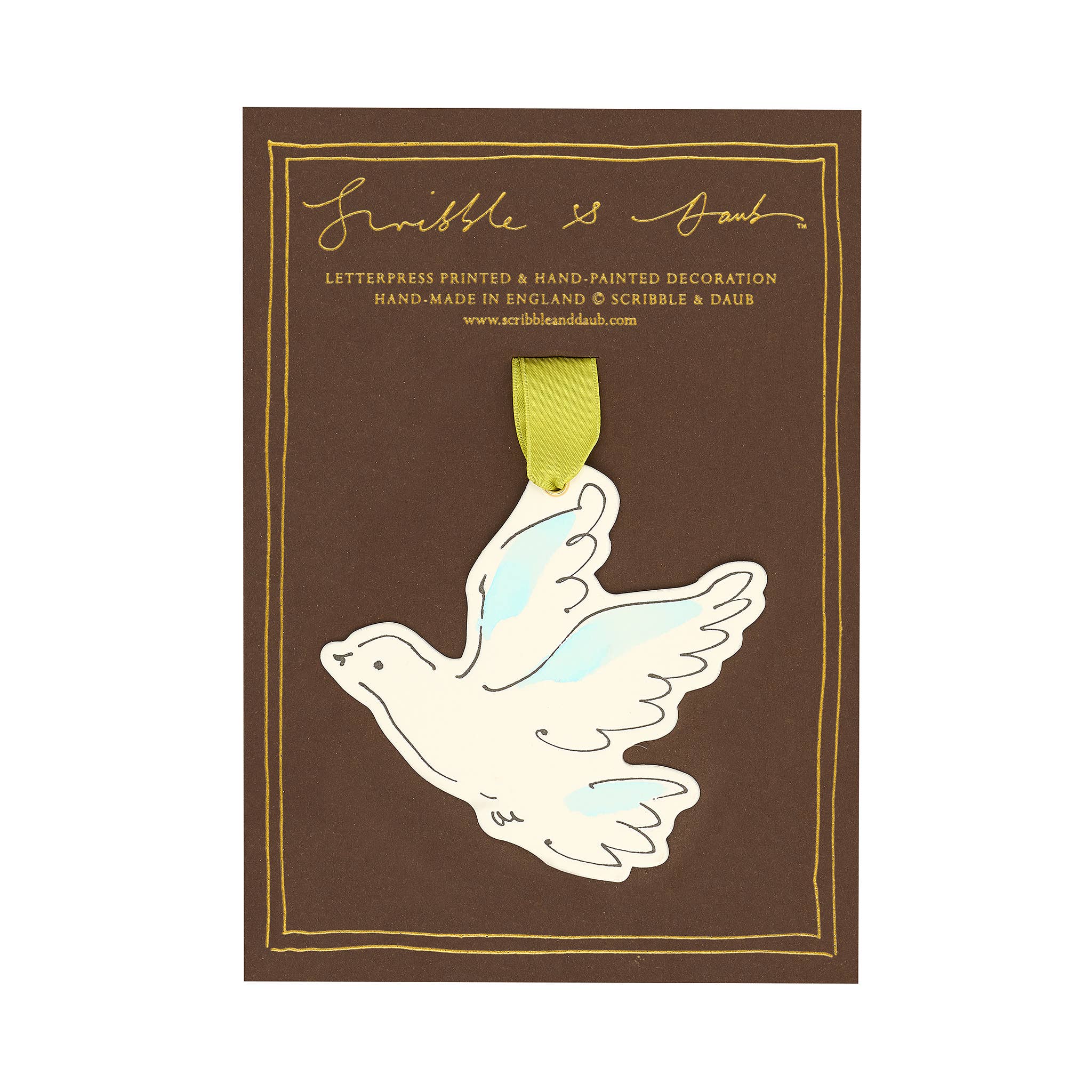 Dove Love Token Charm / Decoration / Gift Tag - Scribble & Daub