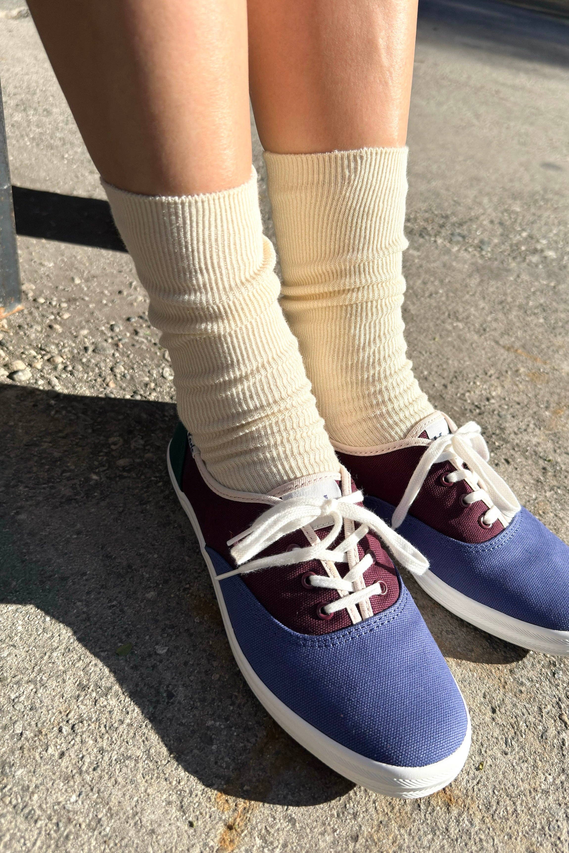 Trouser Socks: Pearl - Le Bon Shoppe