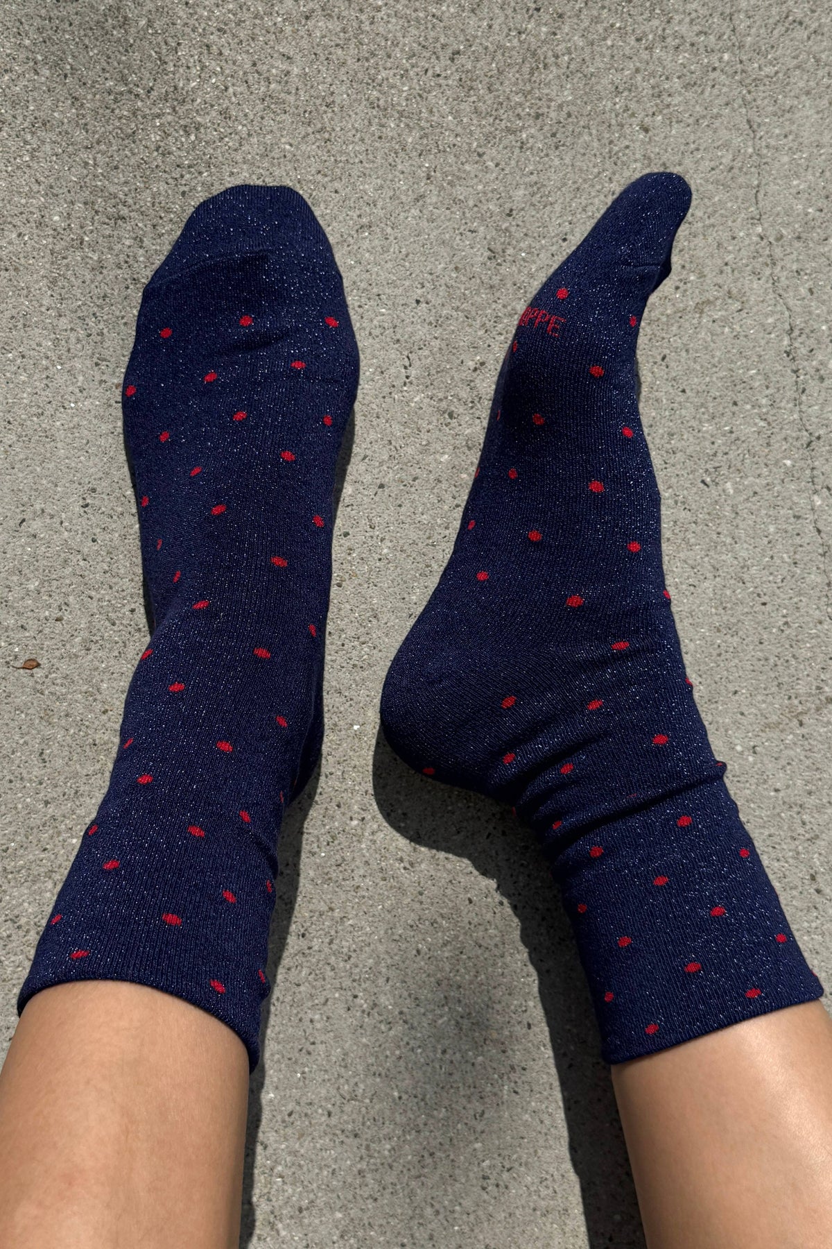 Le Bon Shoppe Lurex Patterned Sneaker Socks – Polka Dot