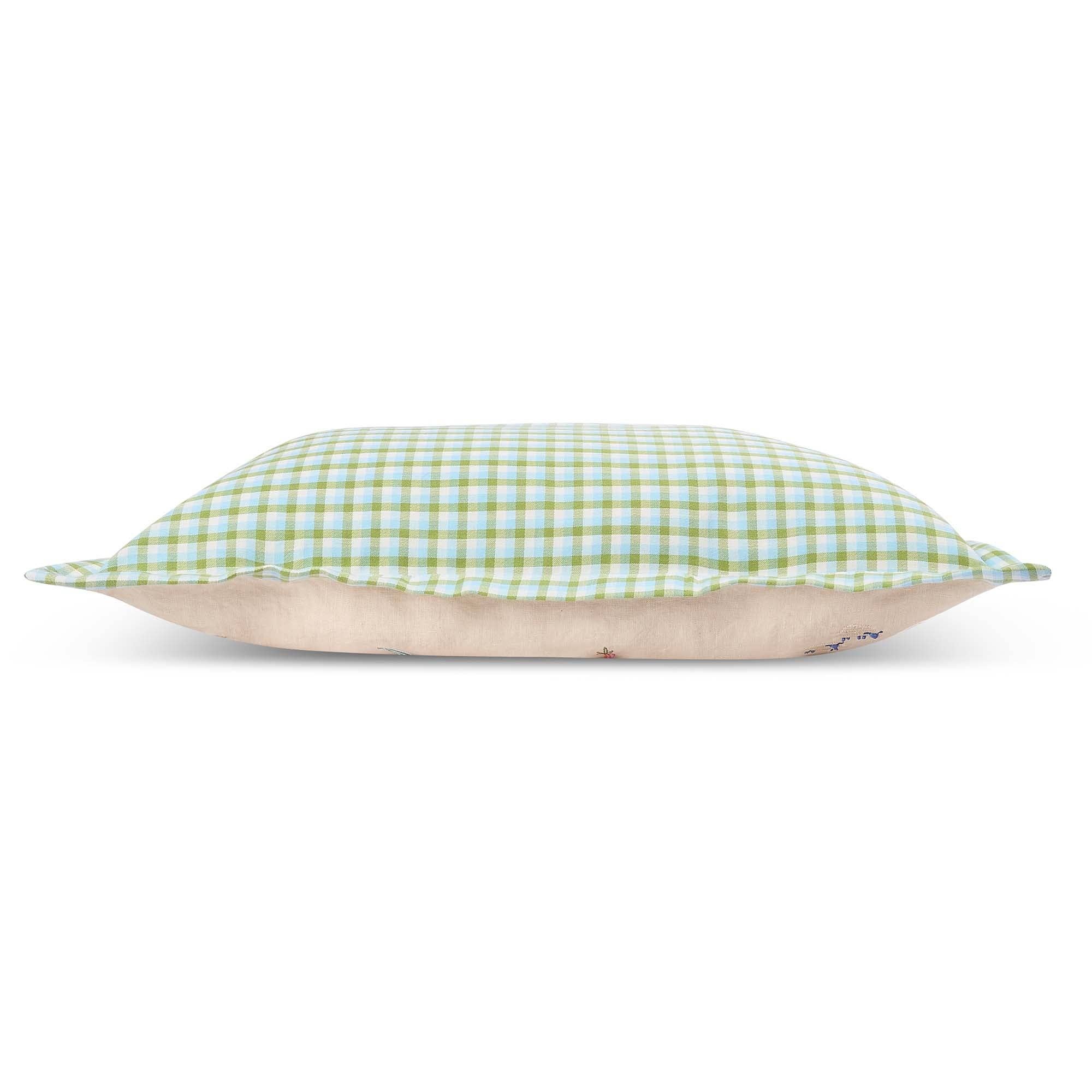 Embroidered Linen Scatter Cushion – Little Farm by Avery Row