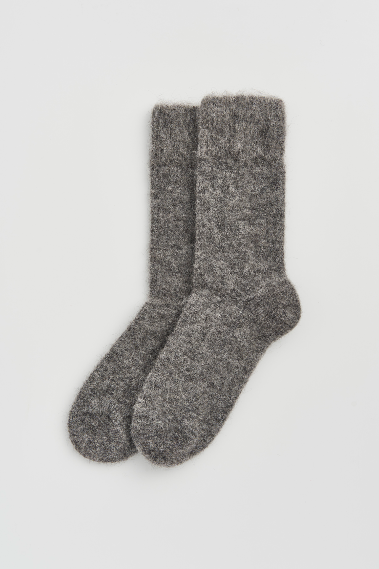 Smoke Grey Ultra Soft Alpaca Bed Socks: Smoke Grey / Medium (UK 8-10)