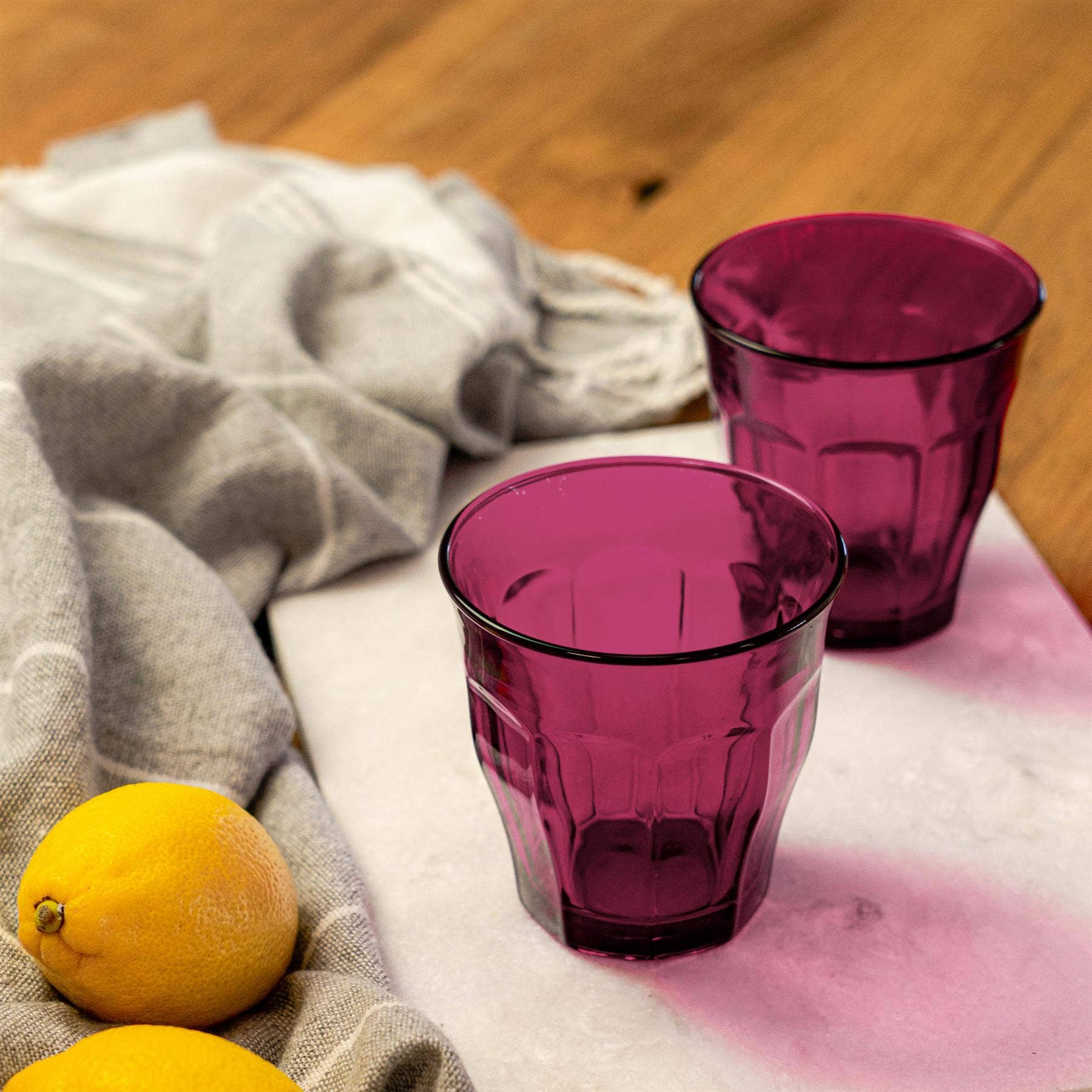 250ml Picardie Glass Tumbler - By Duralex: Plum