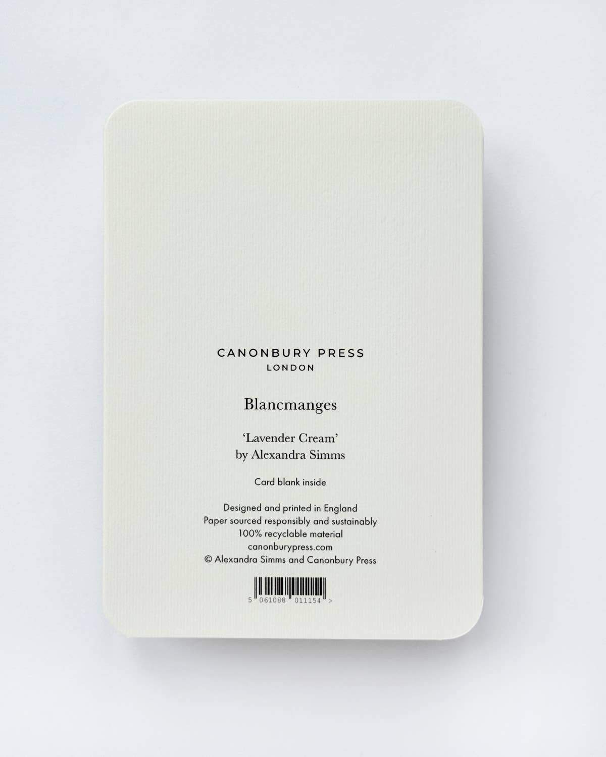 Lavender Cream Blancmange Greeting Card | Birthday Card