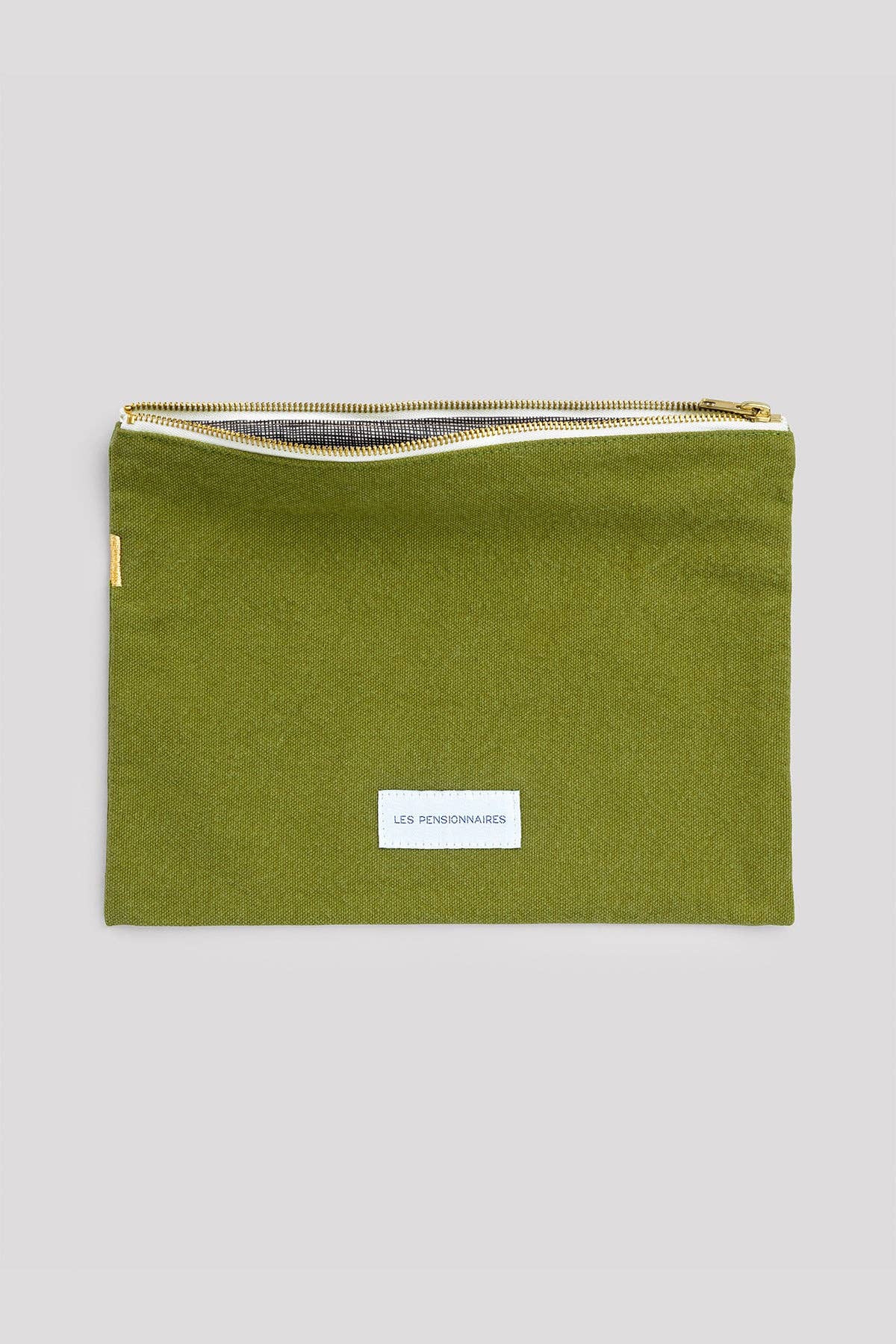 Les Pensionnaires Large Pouch in Moss Green