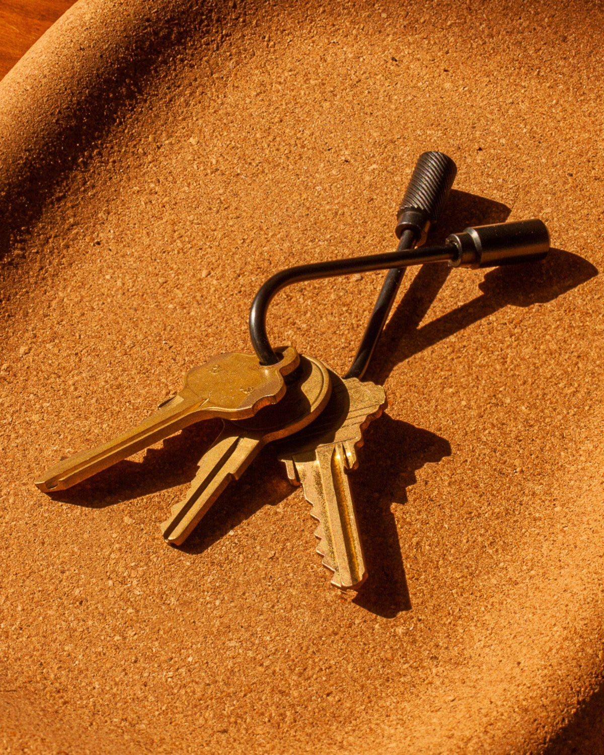 Closed Helix Keyring: Brass